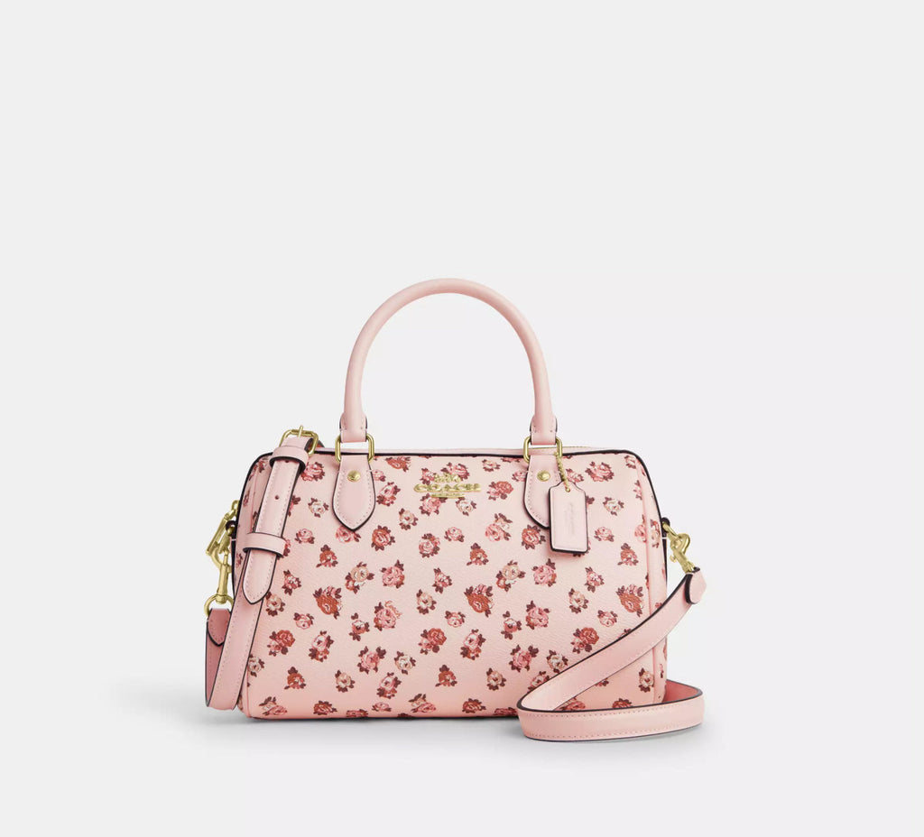 NWT Coach Rowan Satchel Bag
With Rose Print