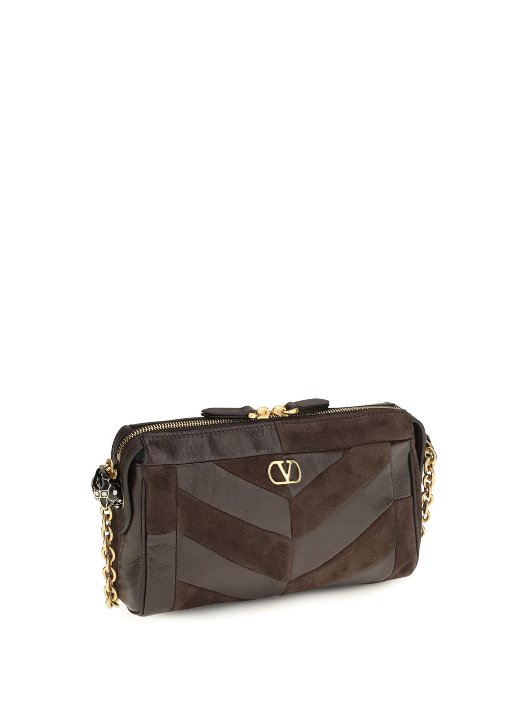 Valentino Garavani Women Panthea Shoulder Bag Chevron Pattern