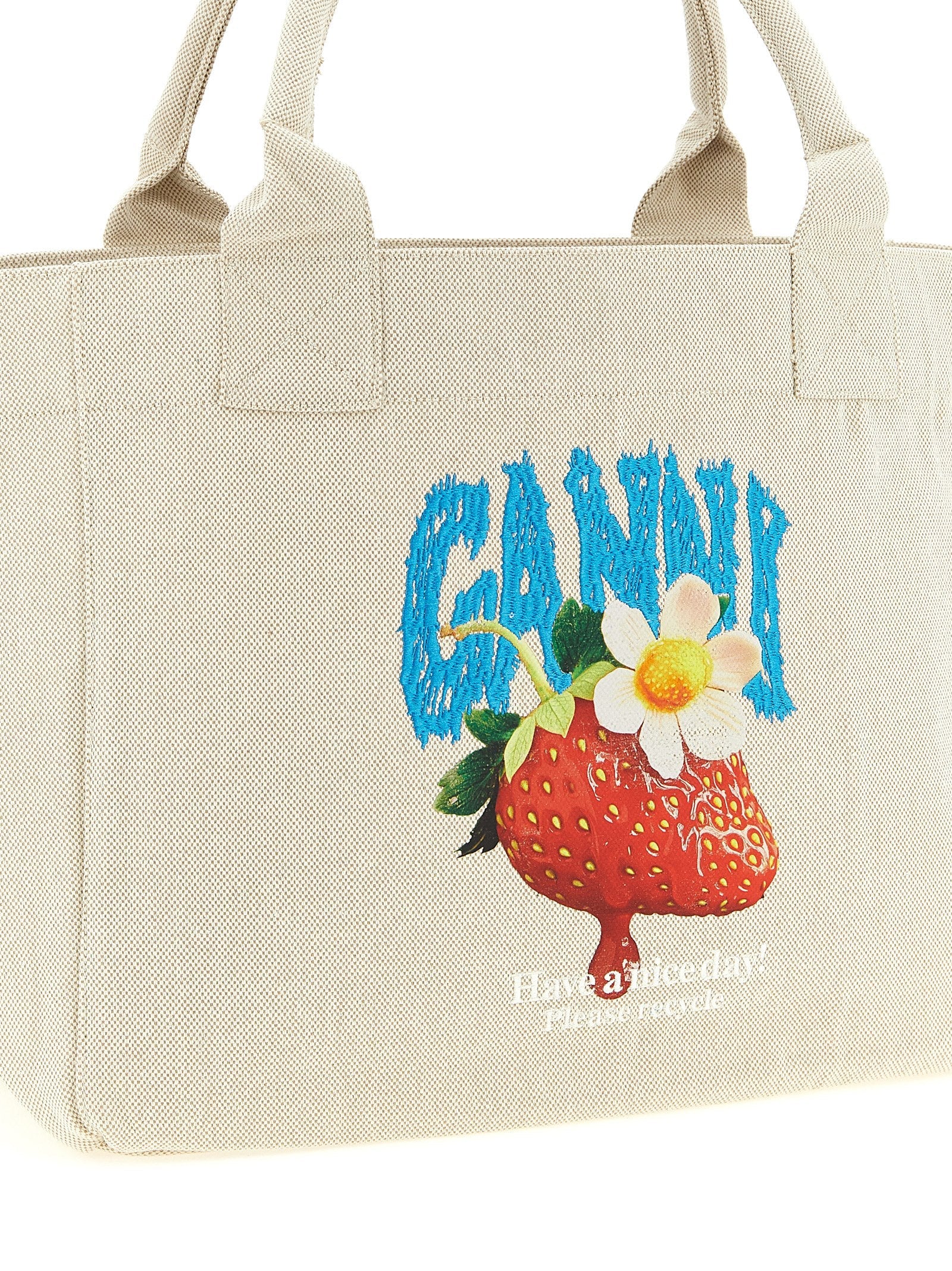 Ganni Women Medium 'Strawberry' Shopping Bag