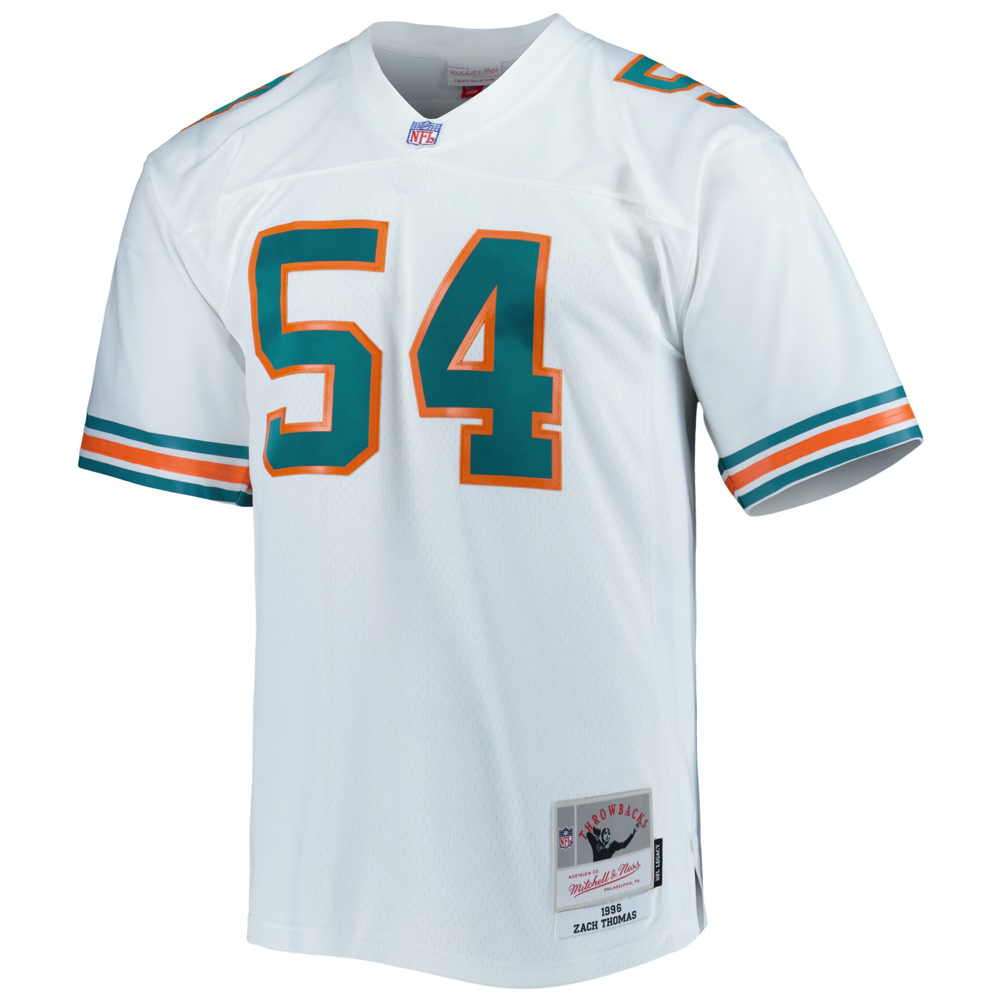 Miami Dolphins Zach Thomas Mitchell & Ness White Legacy Replica Jersey