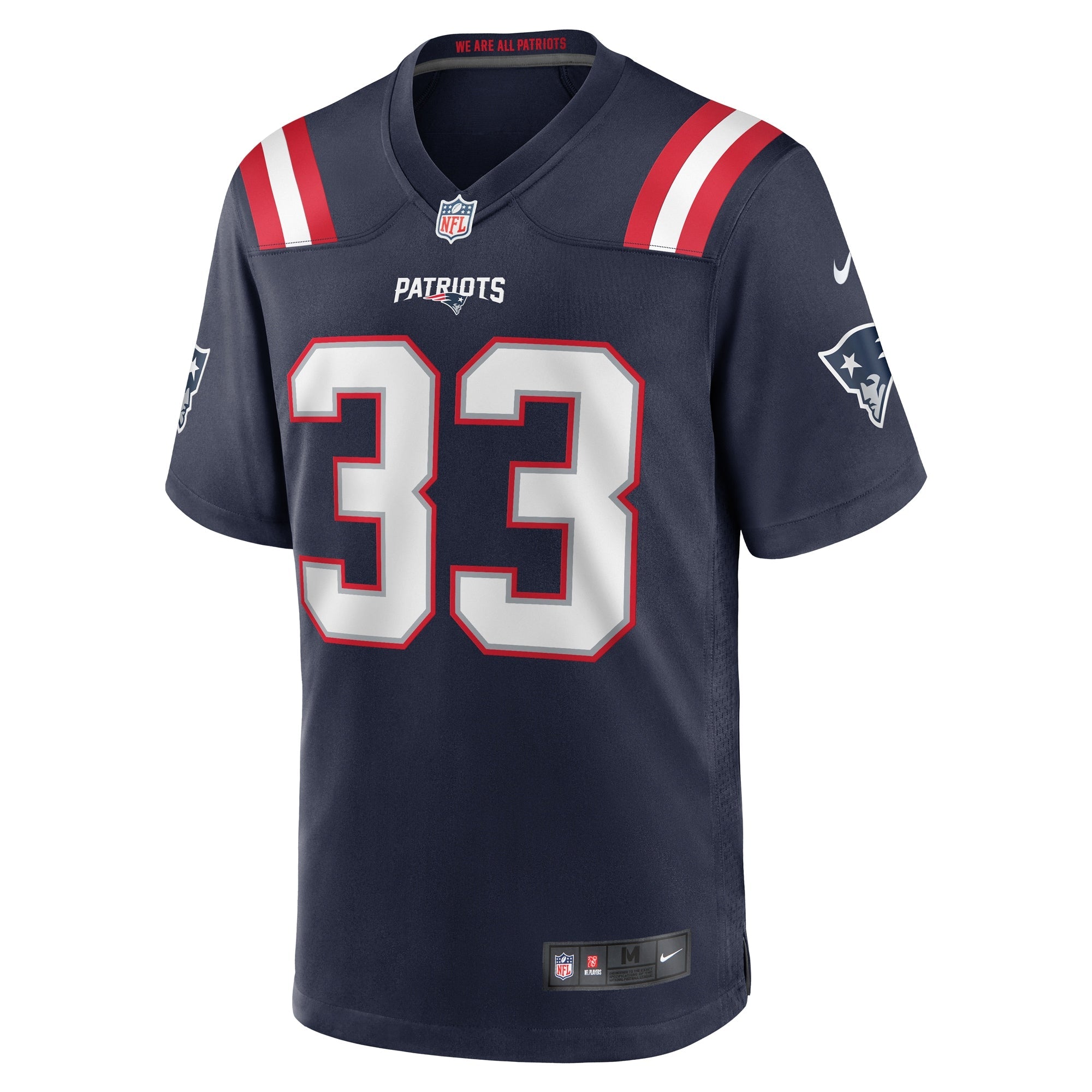 New England Patriots Anfernee Jennings Navy Team Game Jersey