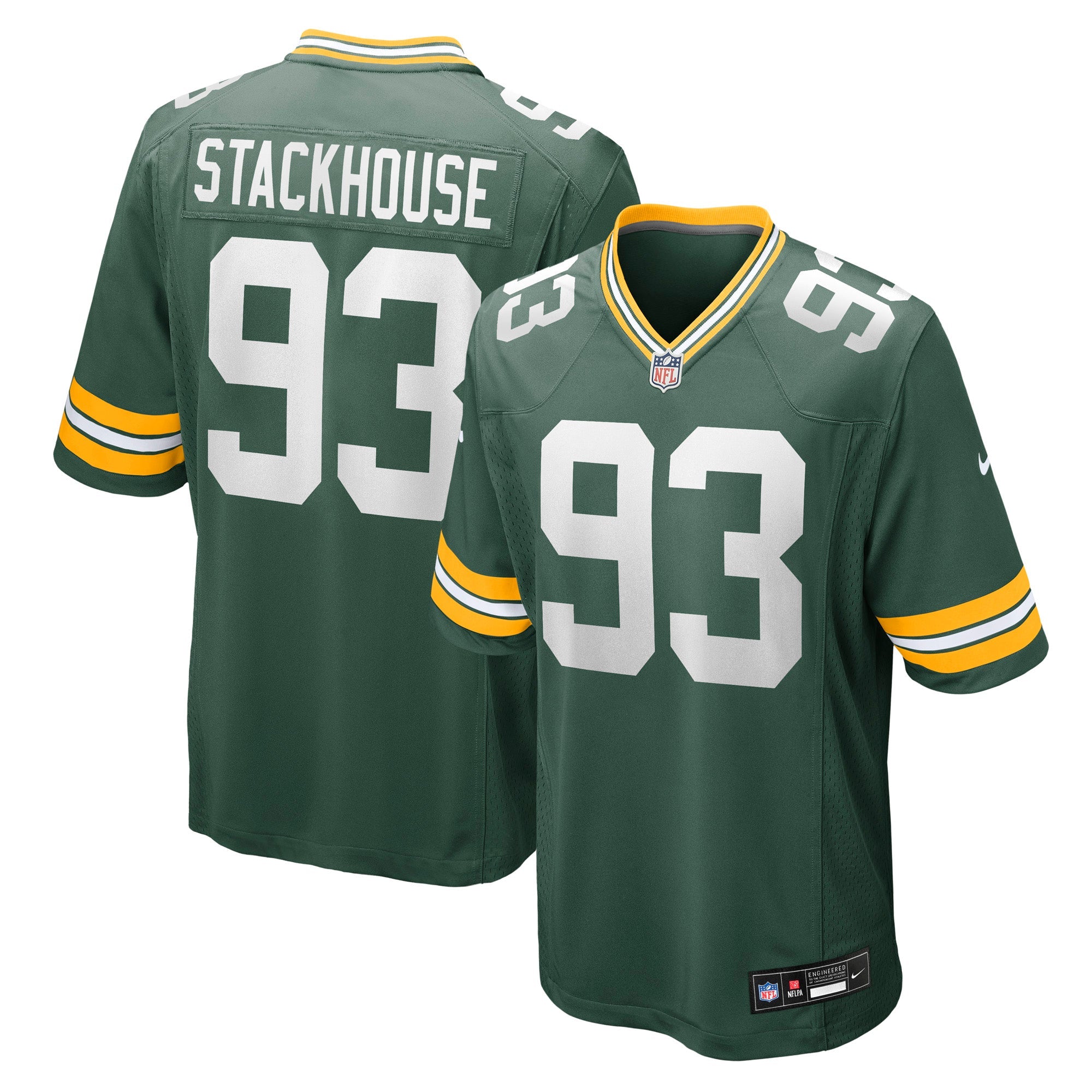 Green Bay Packers Nazir Stackhouse Green Team Game Jersey