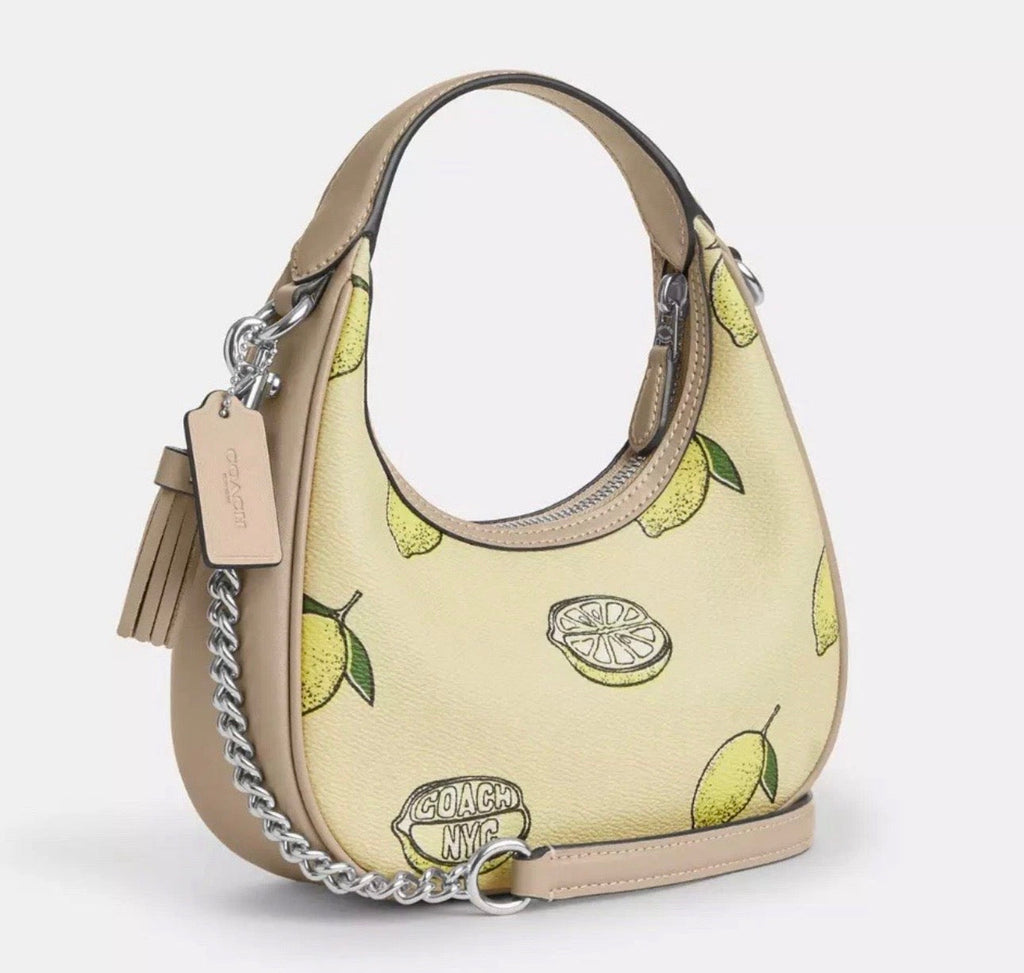 NWT Coach Carmen Mini Crossbody Bag With Lemon Print