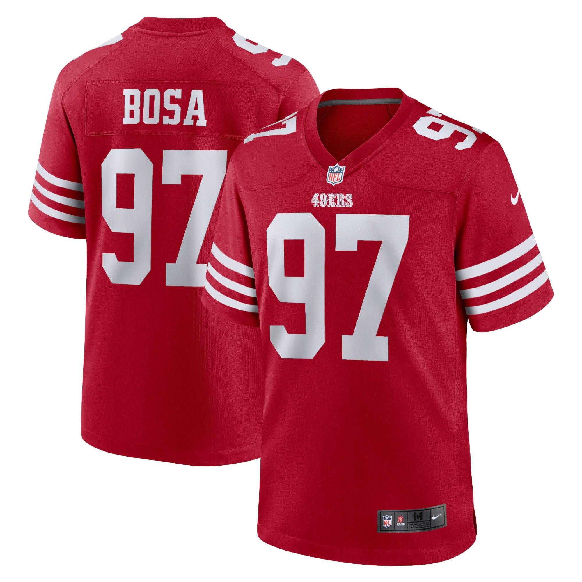 San Francisco 49ers Nick Bosa Scarlet Team Game Jersey