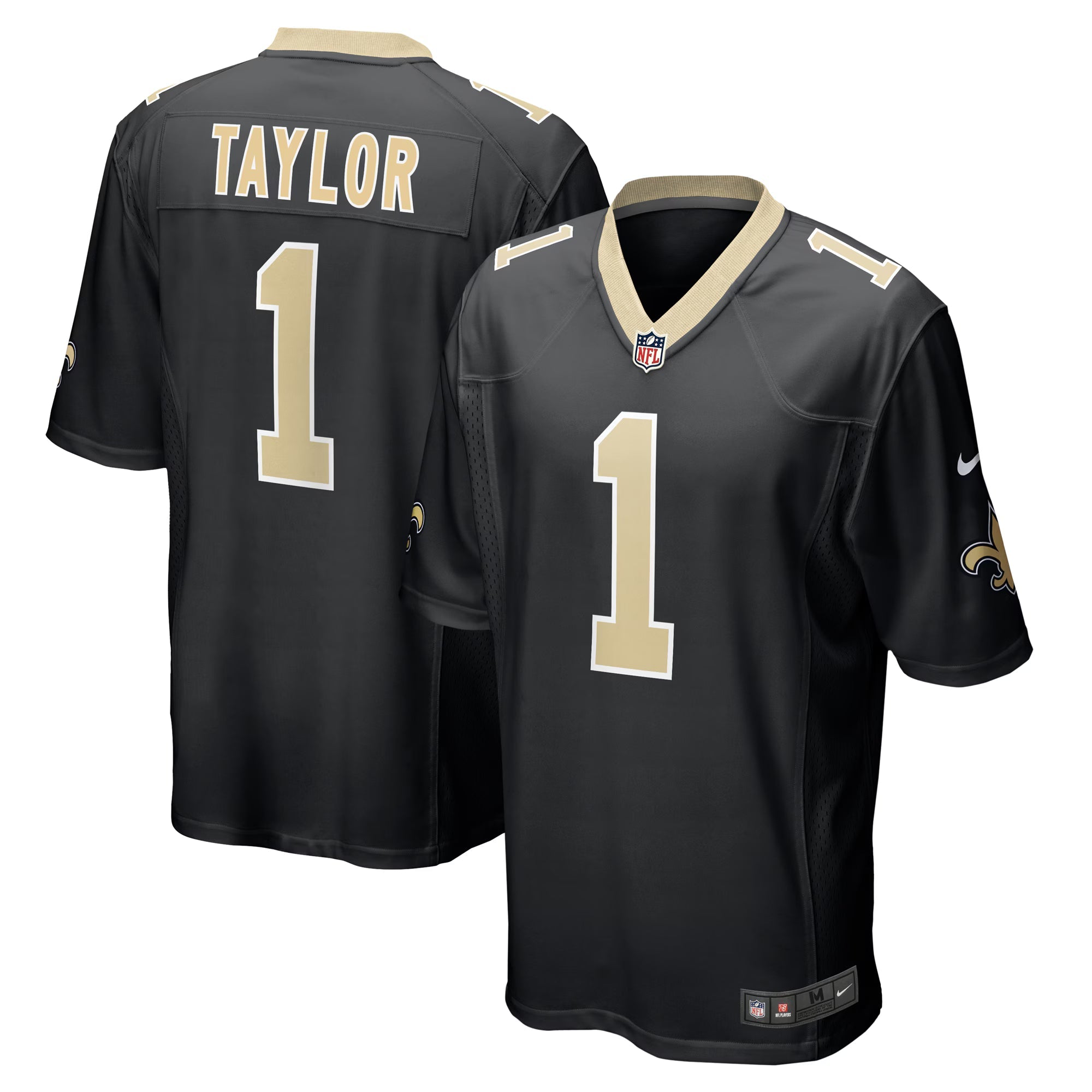 New Orleans Saints Alontae Taylor Black Team Game Jersey