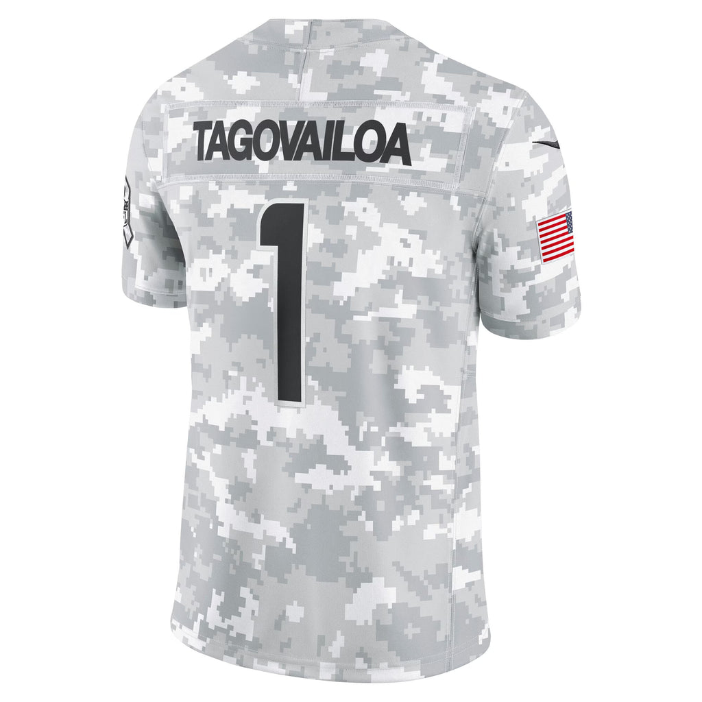 Miami Dolphins Tua Tagovailoa Arctic Camo 2024 Salute to Service Limited Jersey