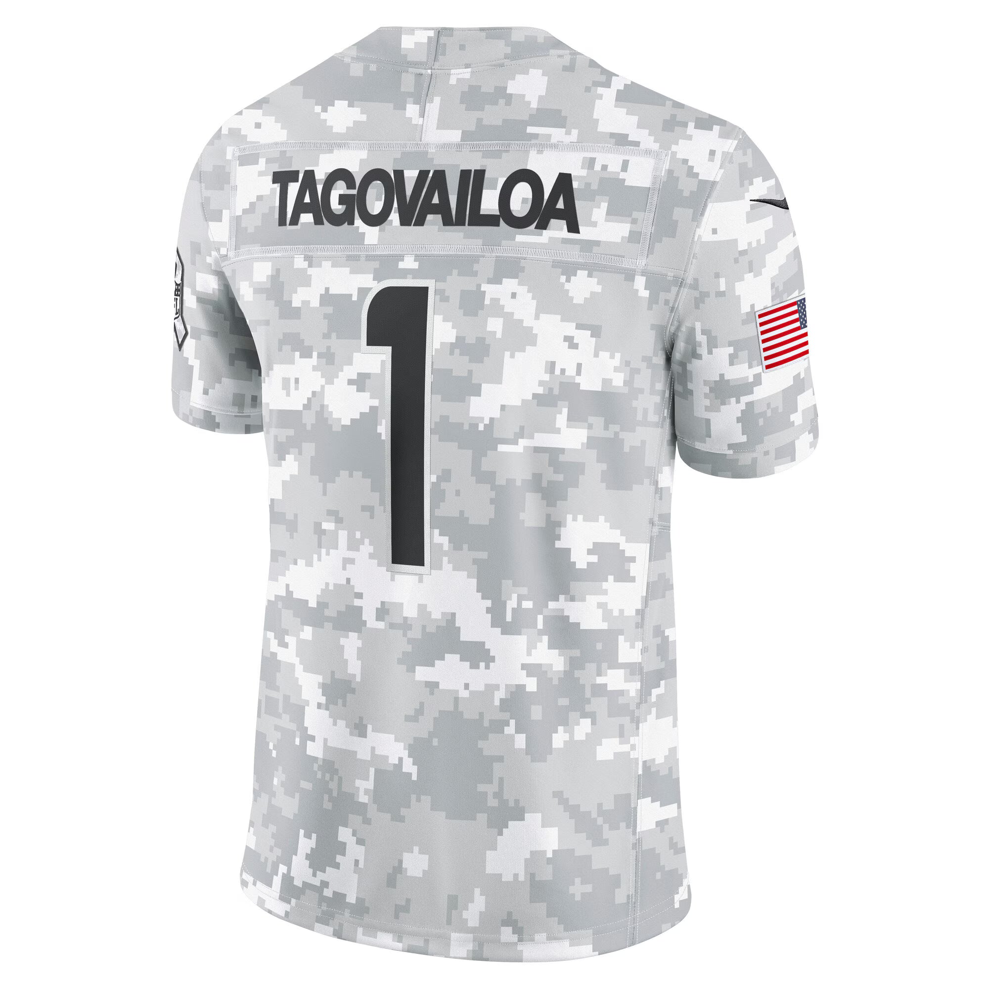 Miami Dolphins Tua Tagovailoa Arctic Camo 2024 Salute to Service Limited Jersey