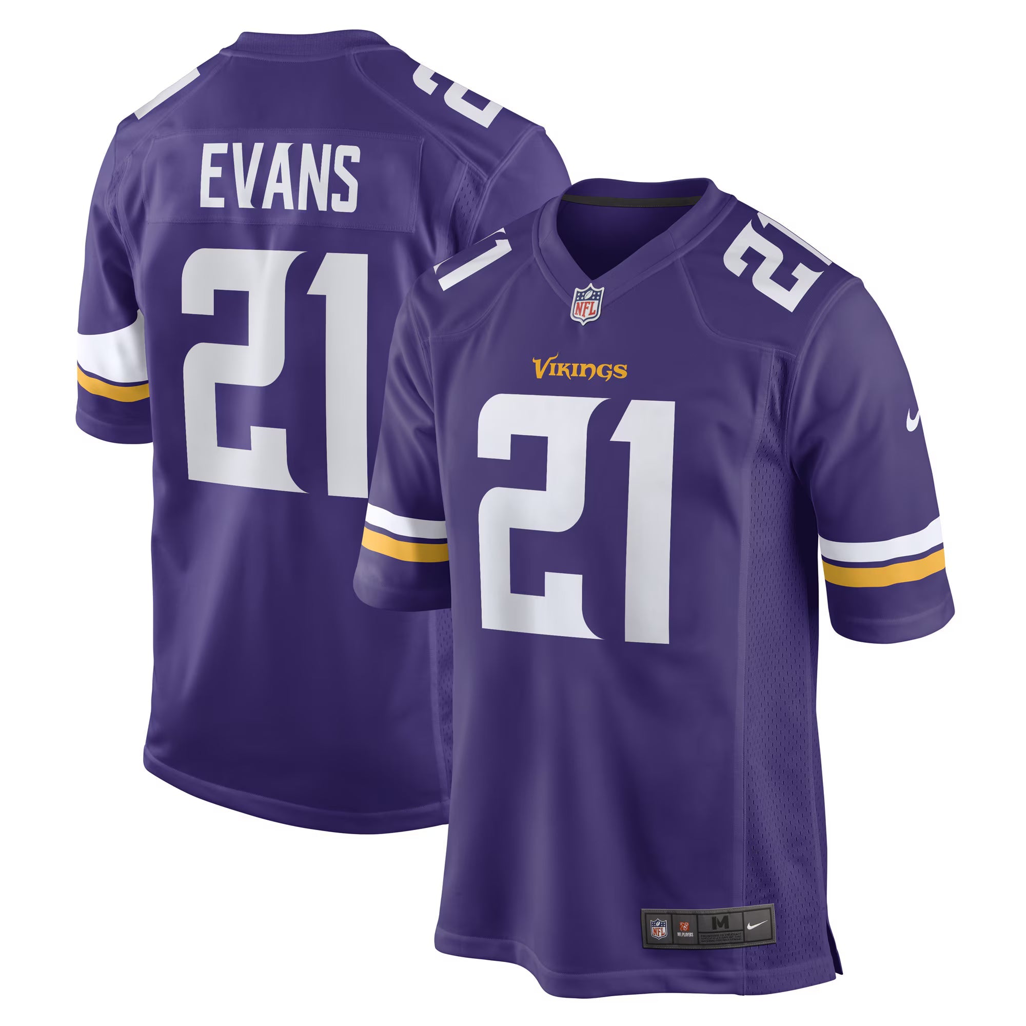 Minnesota Vikings Akayleb Evans Purple Game Player Jersey