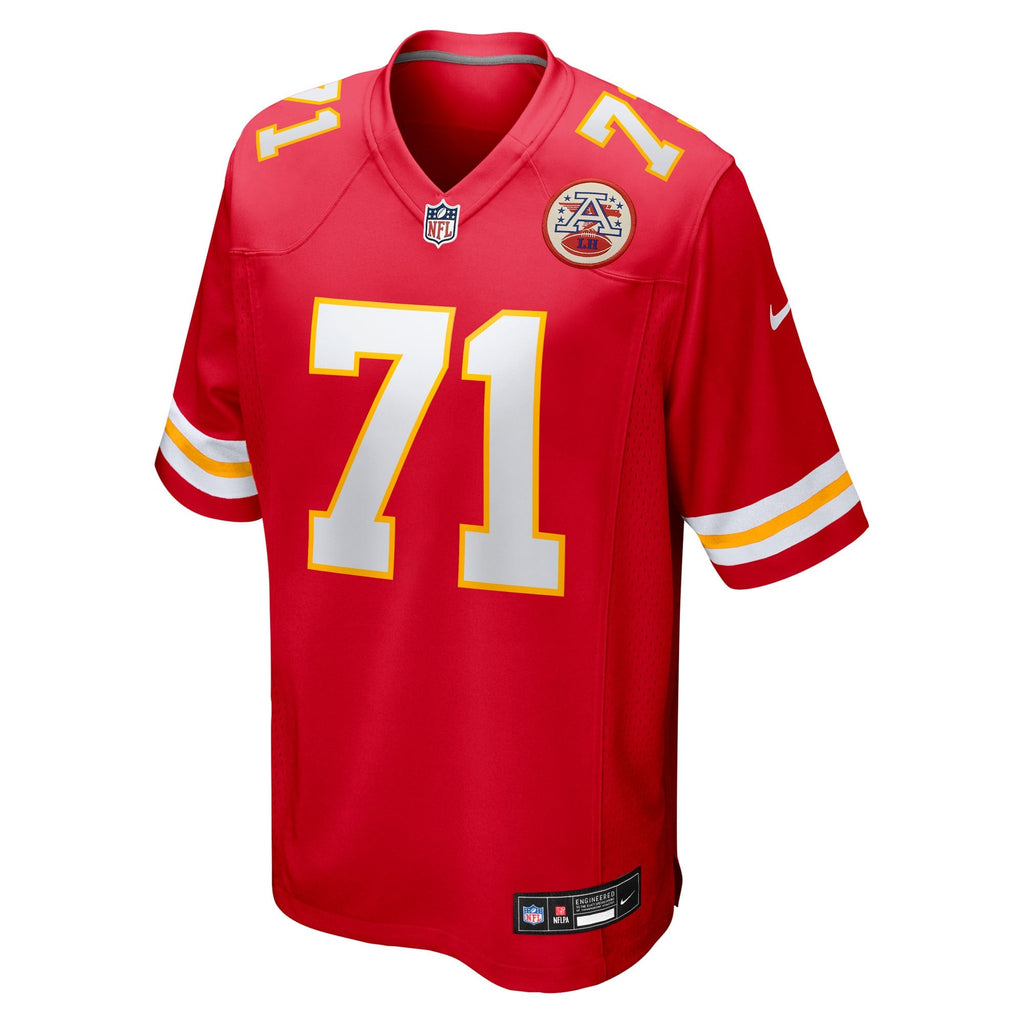 Kansas City Chiefs Josh Simmons Red 2025 NFL Draft First Round Pick Game Jersey
