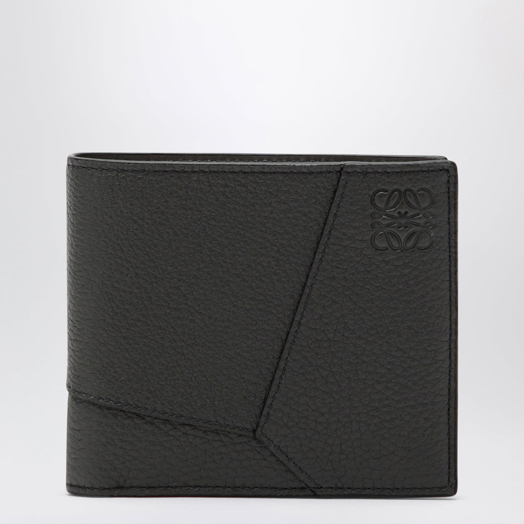 Loewe Dark Grey Puzzle Bi-Fold Wallet In Grained Leather Men