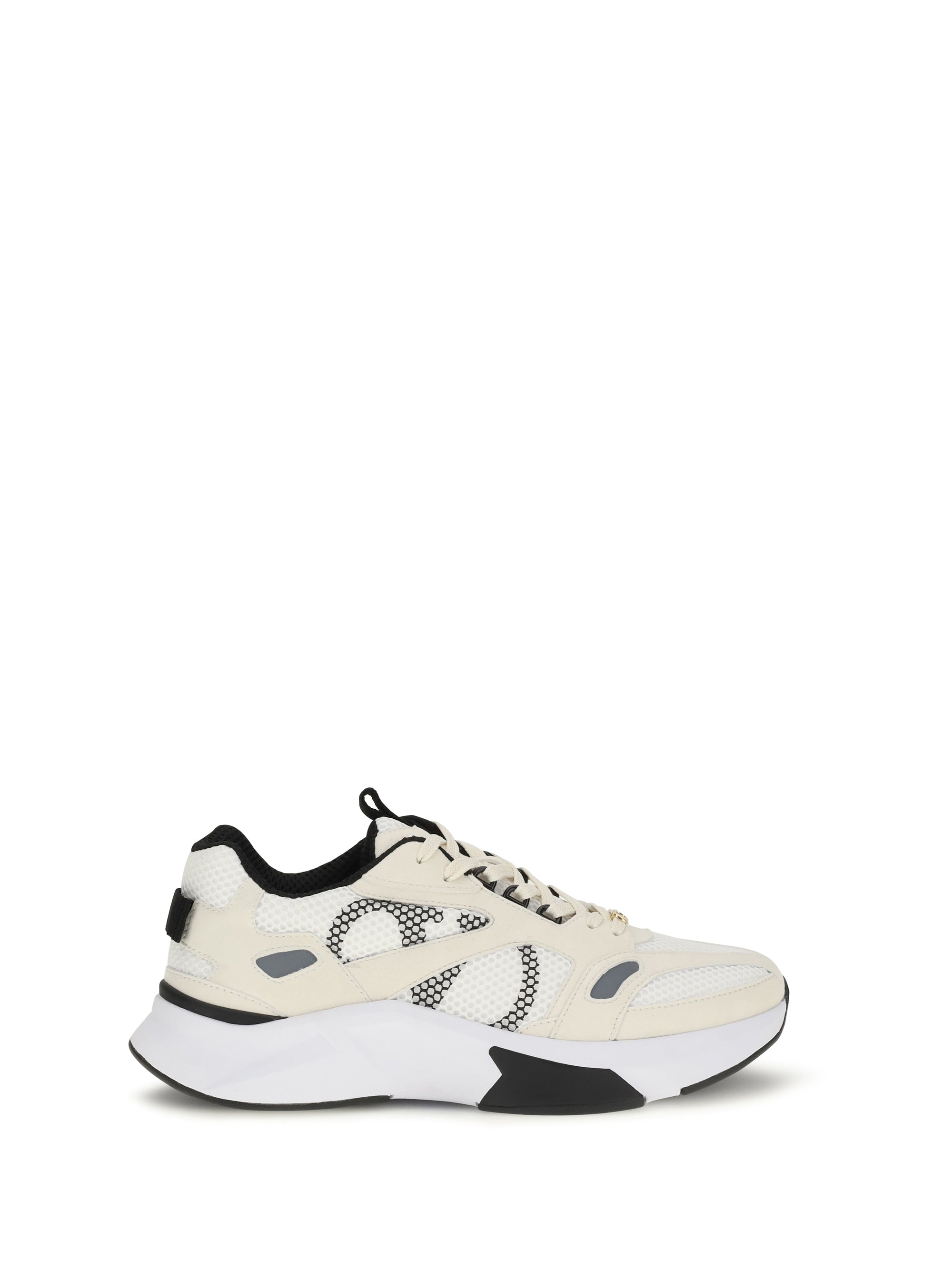 Valentino Garavani Men Demivee Mesh And Suede Sneakers
