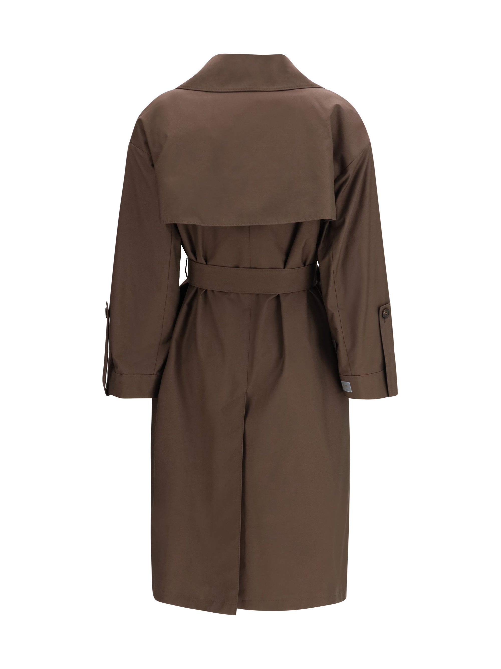 Max Mara The Cube Women Double-Breasted Cotton-Blend Trench Coat