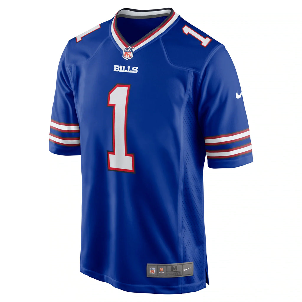 Buffalo Bills Number 1 Groom Royal Game Jersey