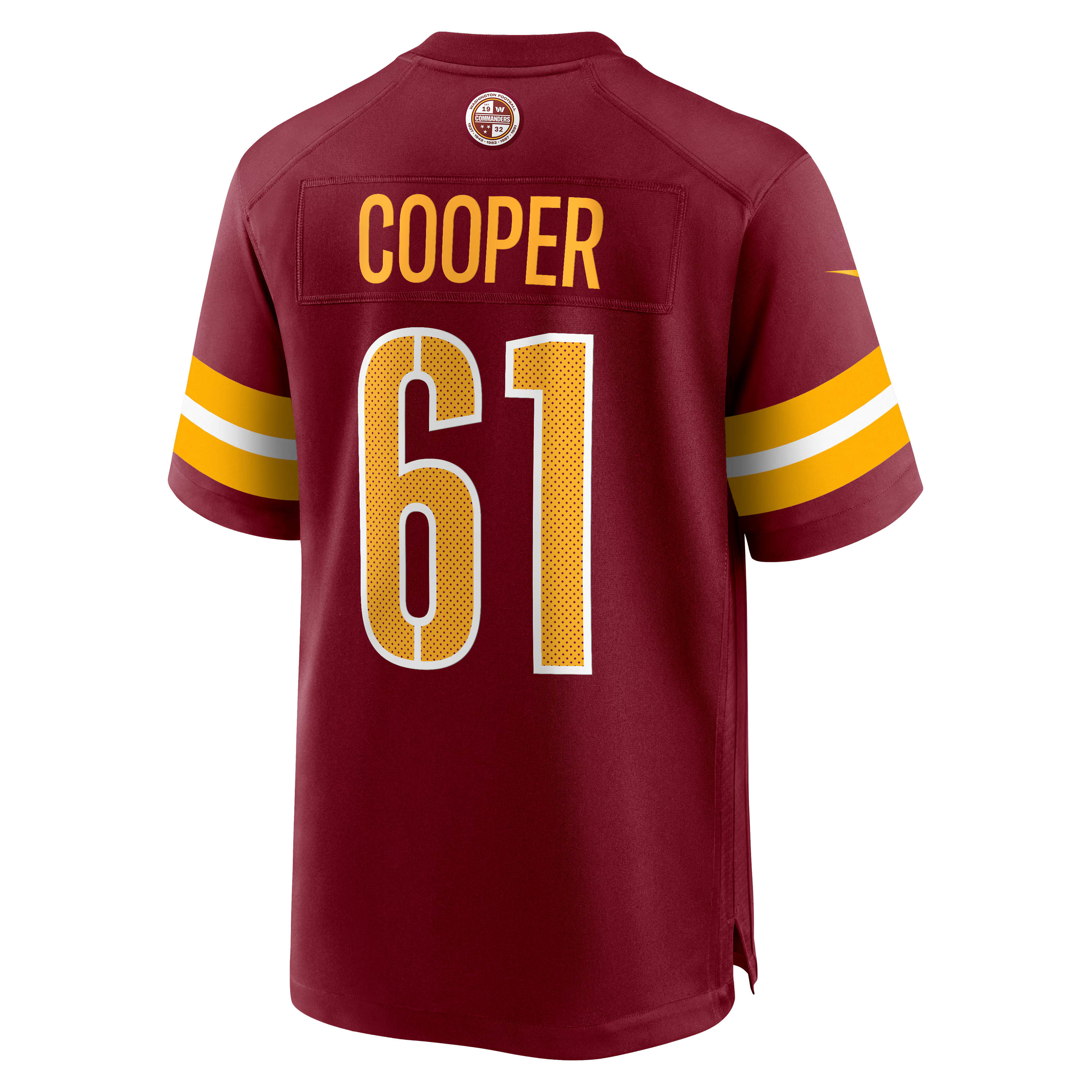 Washington Commanders Tyler Cooper Burgundy Team Game Jersey