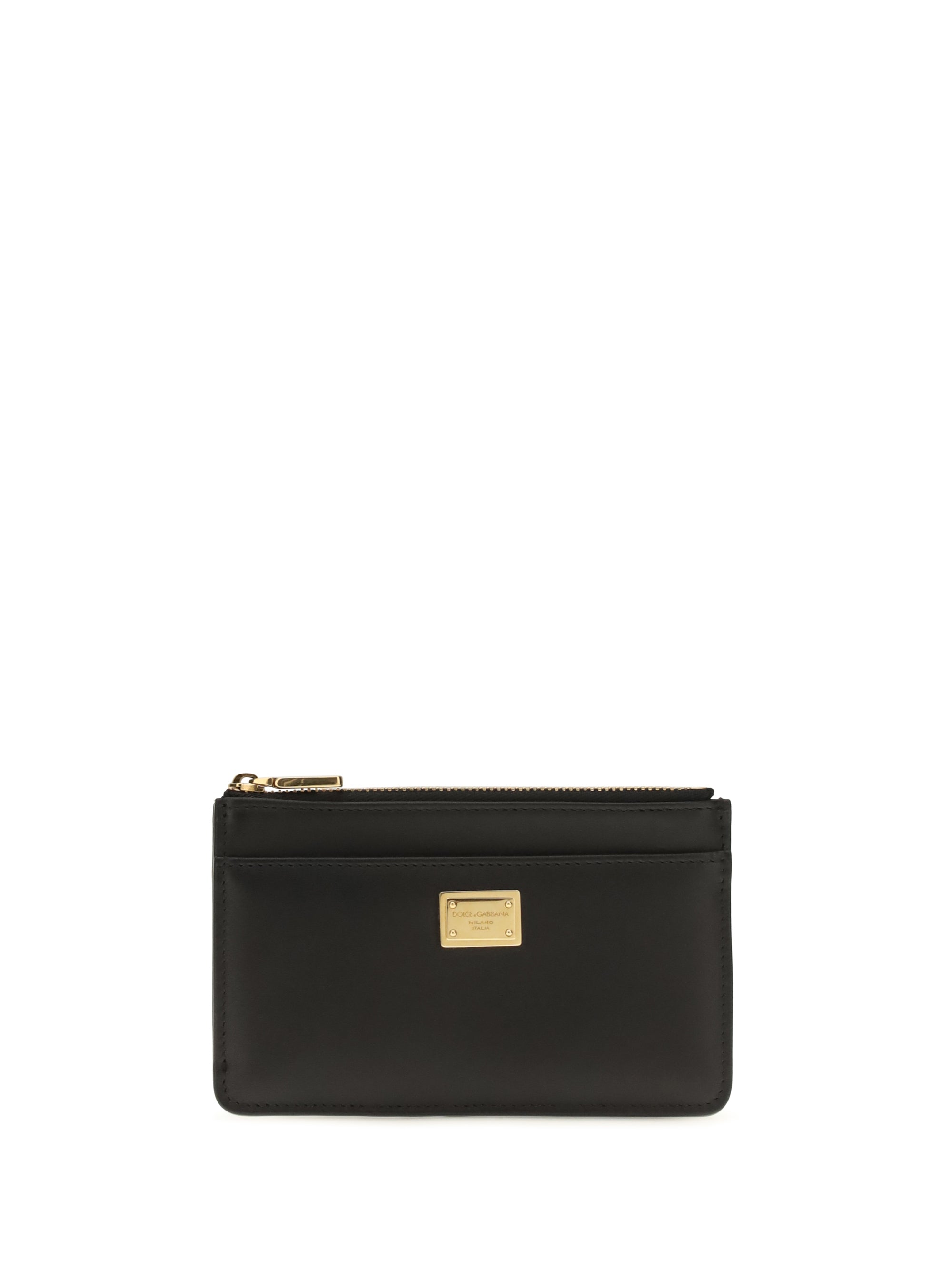 Dolce & Gabbana Women Leather Zip Card Holder