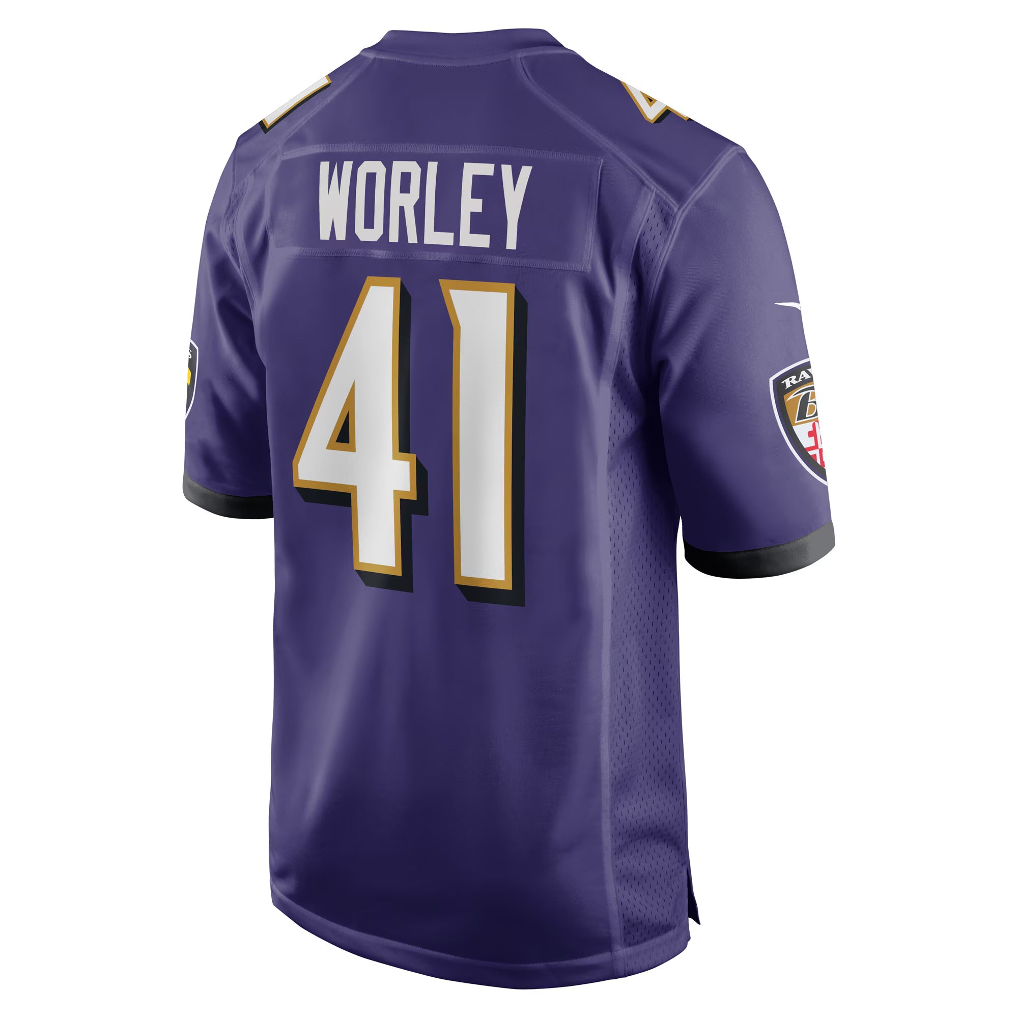 Baltimore Ravens Daryl Worley Purple Game Player Jersey