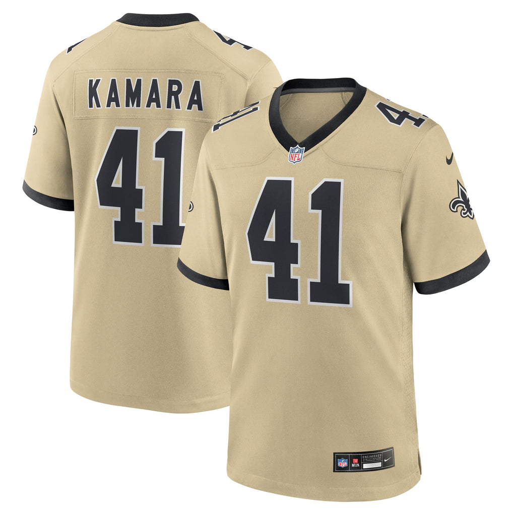 New Orleans Saints Alvin Kamara Gold Gameday Golds Alternate Game Player Jersey