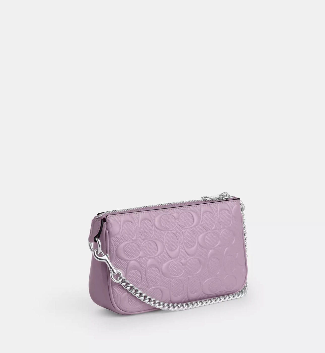 NWT Coach Nolita 19 Signature Leather Bag With Heart Charm In Light Violet