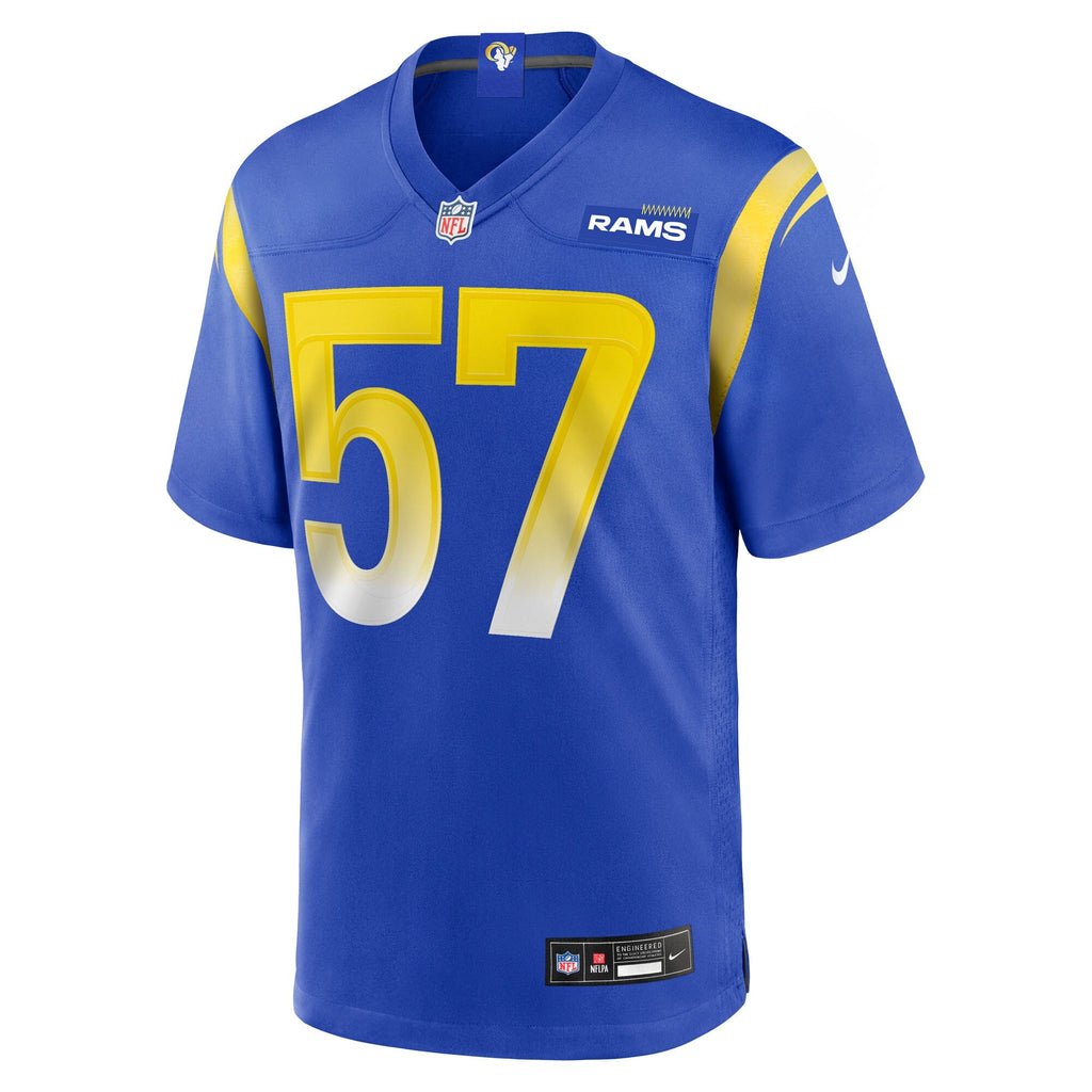 Los Angeles Rams Ty Hamilton Royal Team Game Jersey