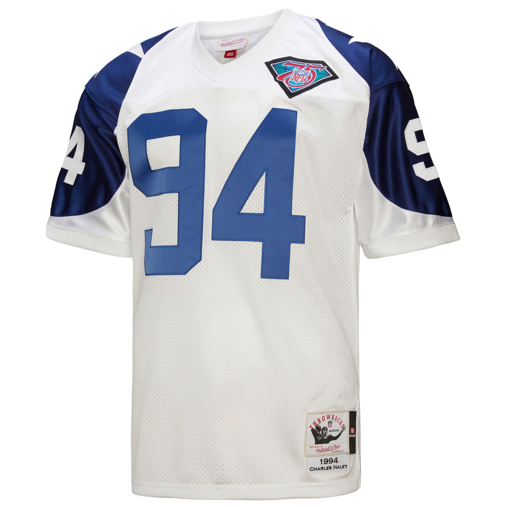 Dallas Cowboys 1994 Charles Haley Mitchell & Ness White Authentic Throwback Retired Player Jersey