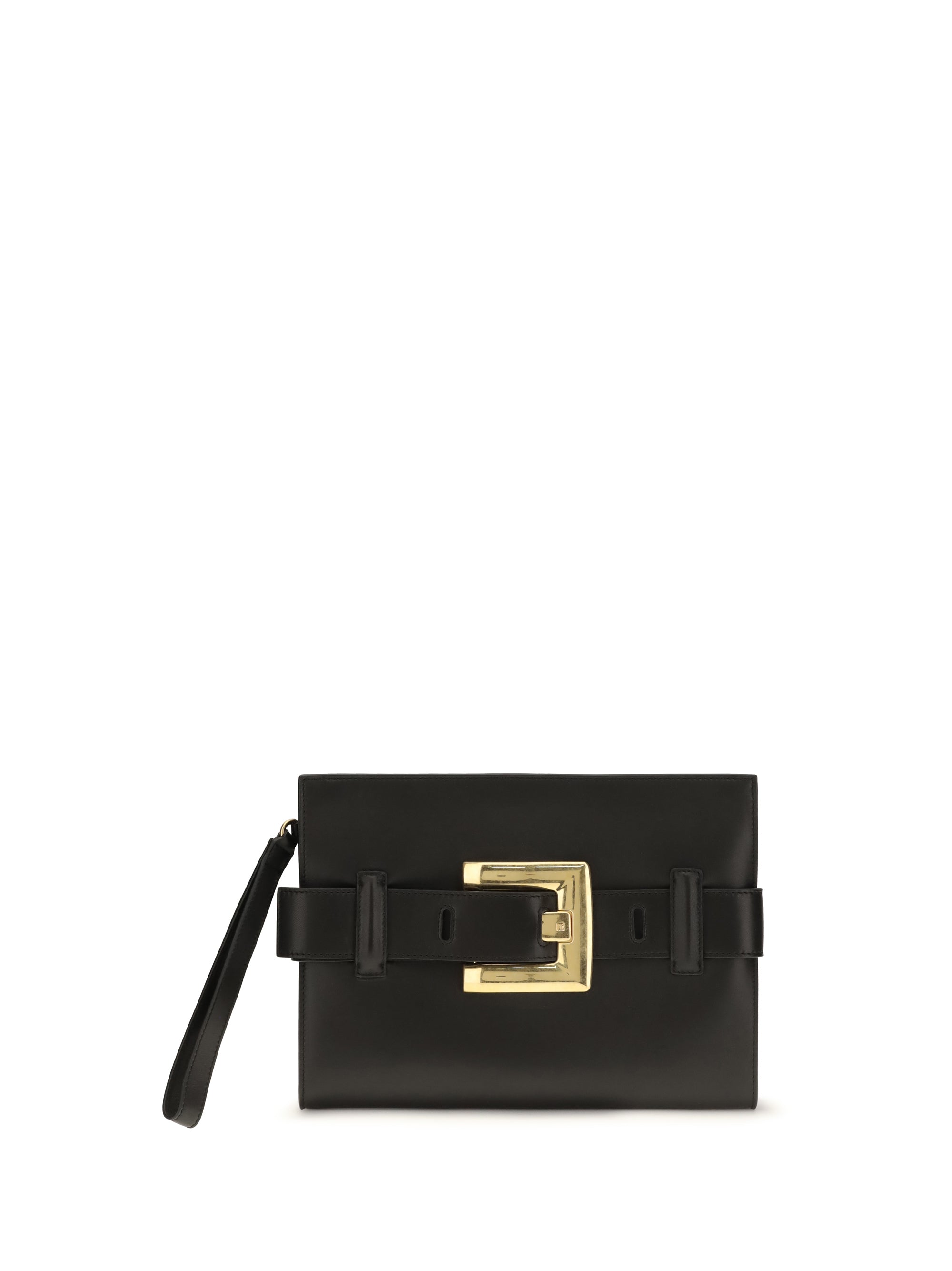 Balmain Women Anthem Leather Clutch