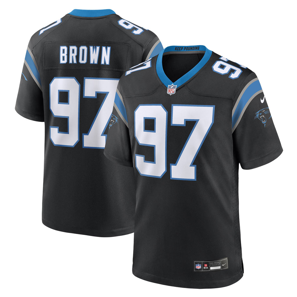 Carolina Panthers Bobby Brown Black Team Game Jersey