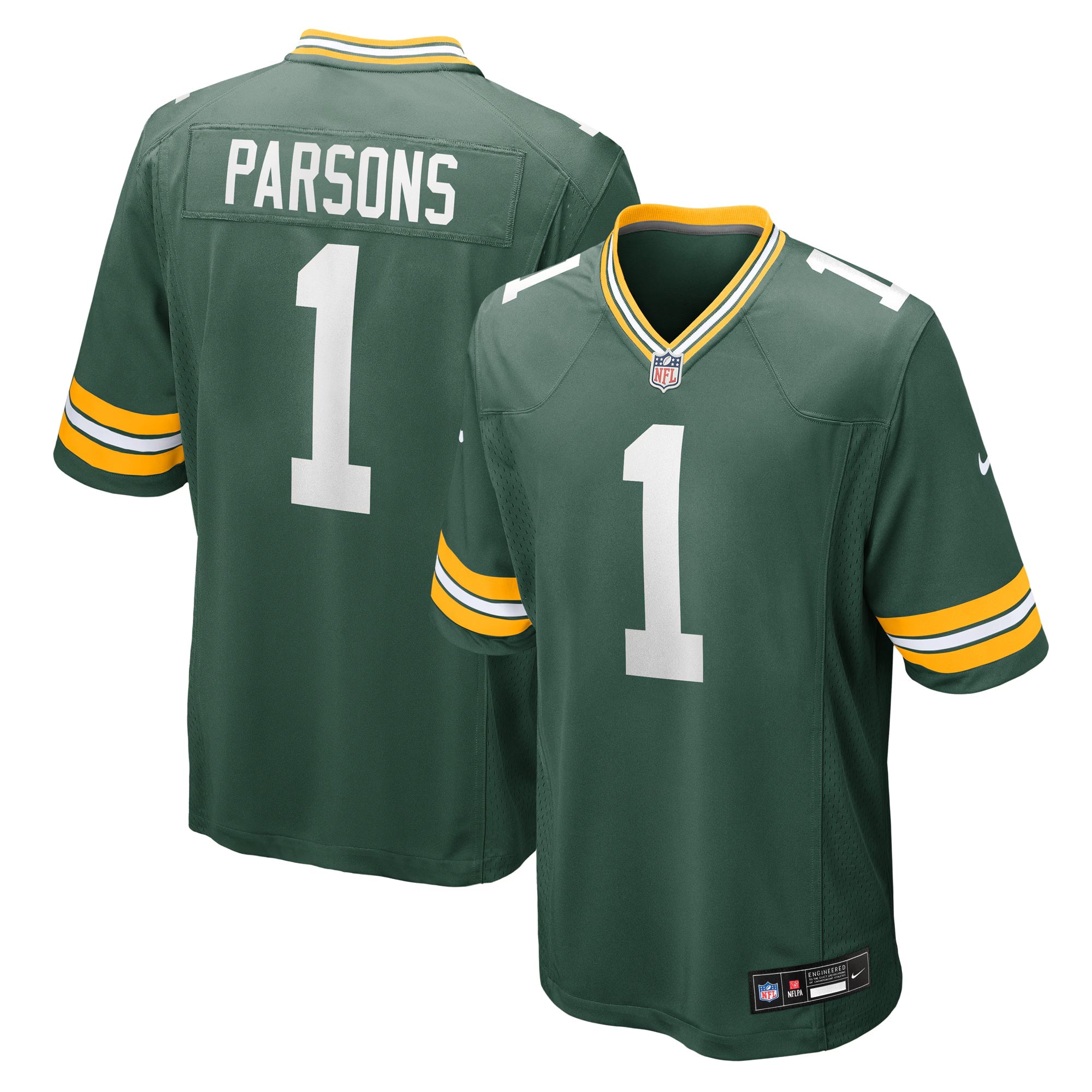 Green Bay Packers Micah Parsons Green Game Player Jersey