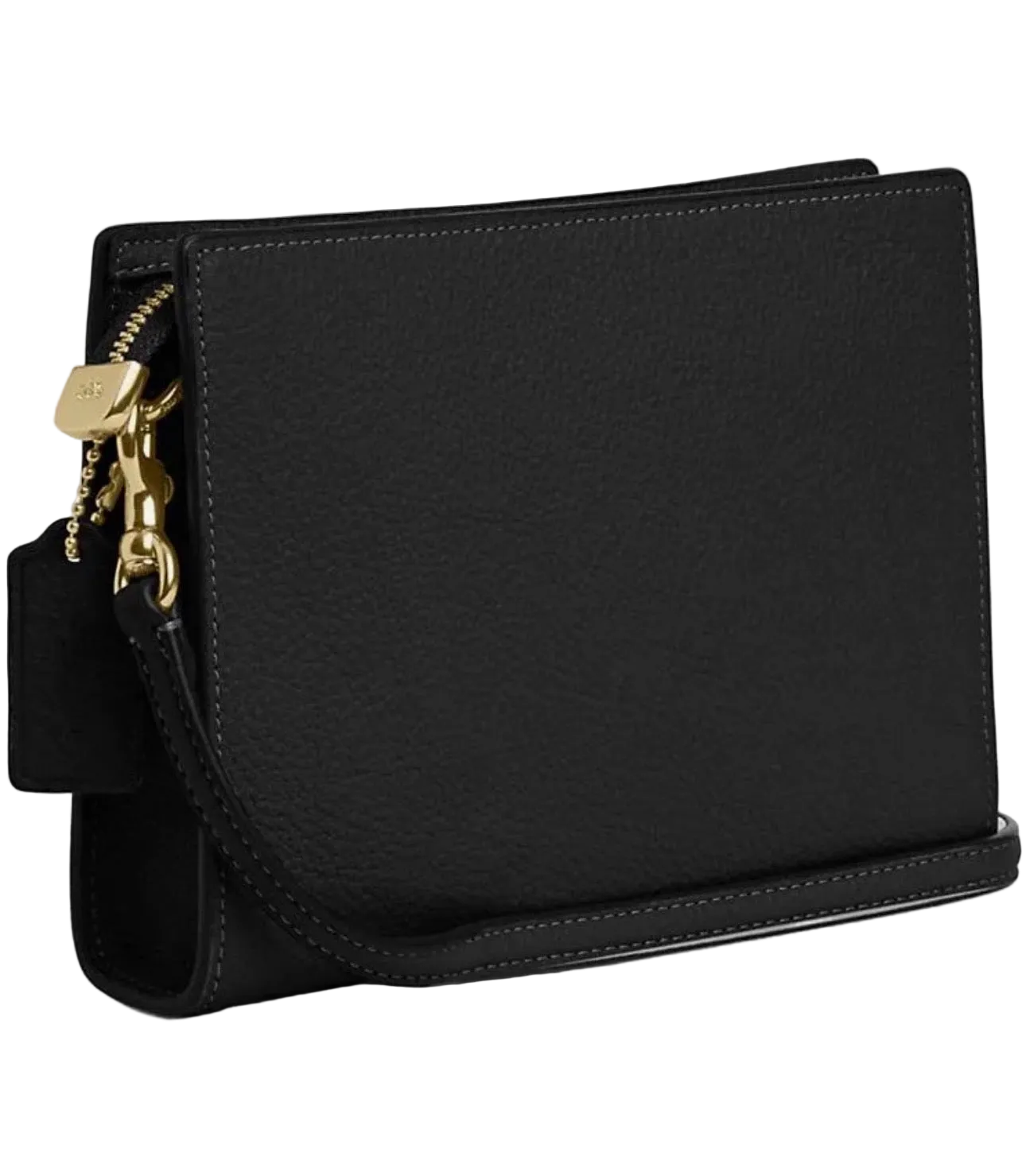 NWT Coach Slim Crossbody Leather Bag In Gold/ Black