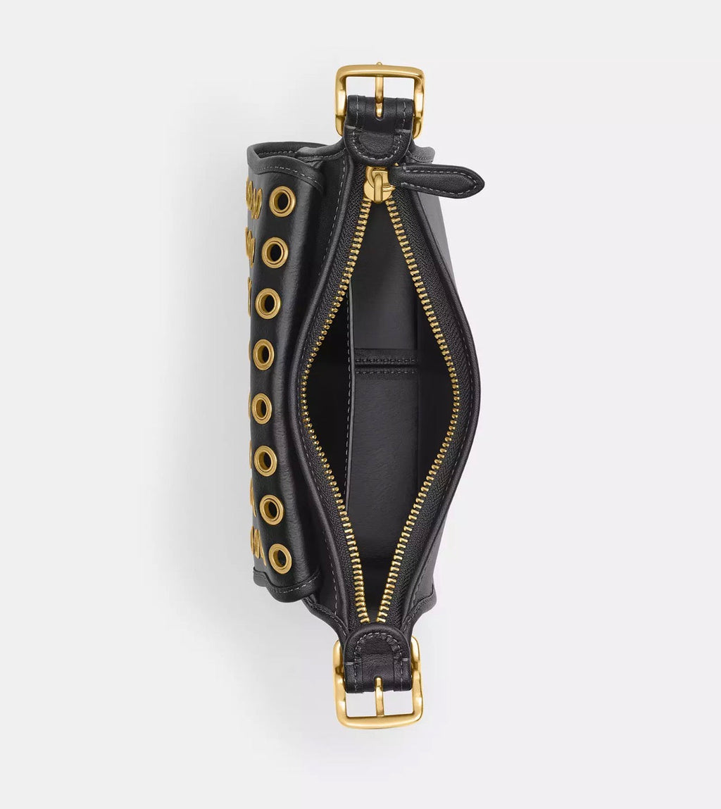 NWT Coach Patricia Legacy Bag 19 With Grommets In Black/Brass