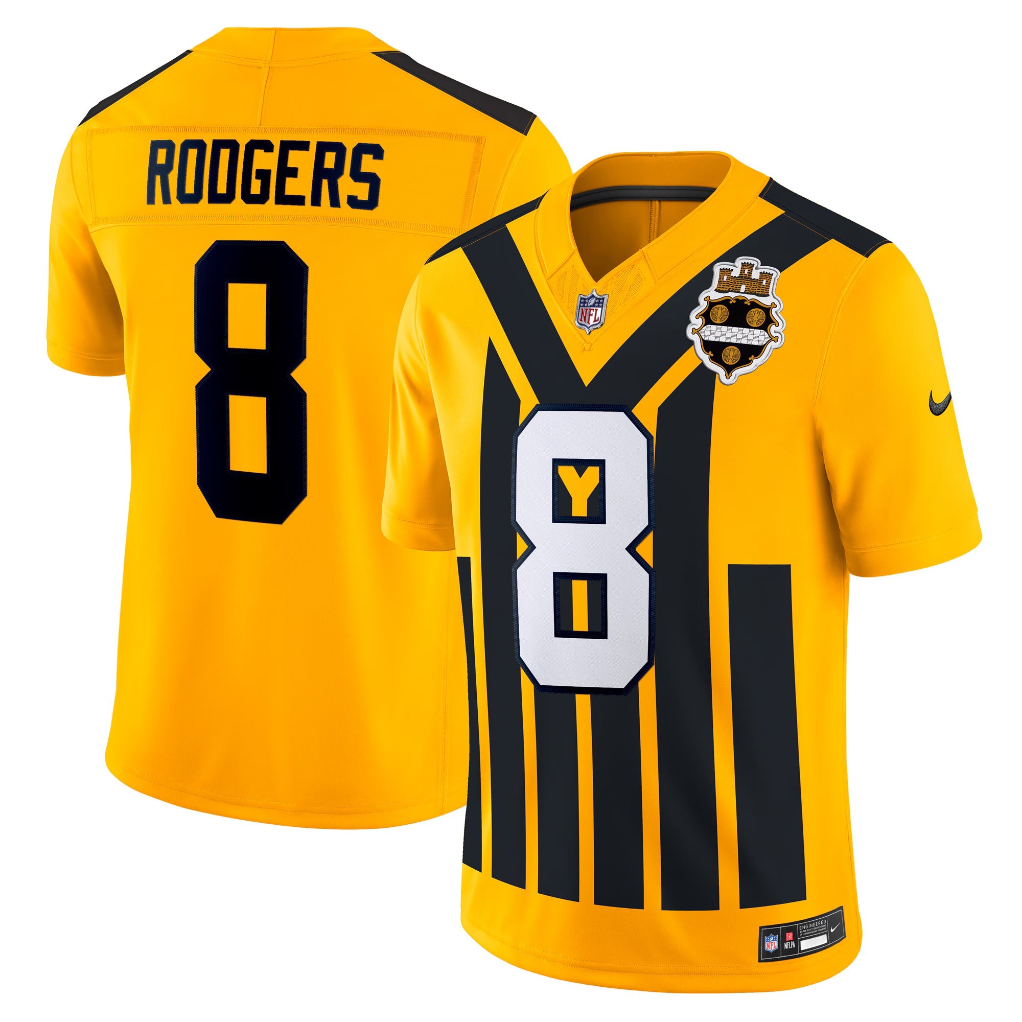 Pittsburgh Steelers Aaron Rodgers Gold Alternate Vapor F.U.S.E. Limited Jersey