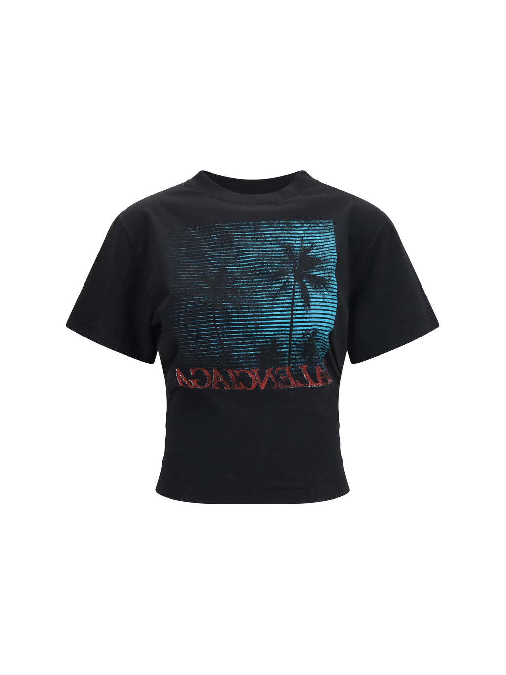 Balenciaga Women Vintage Holiday Cropped T-Shirt