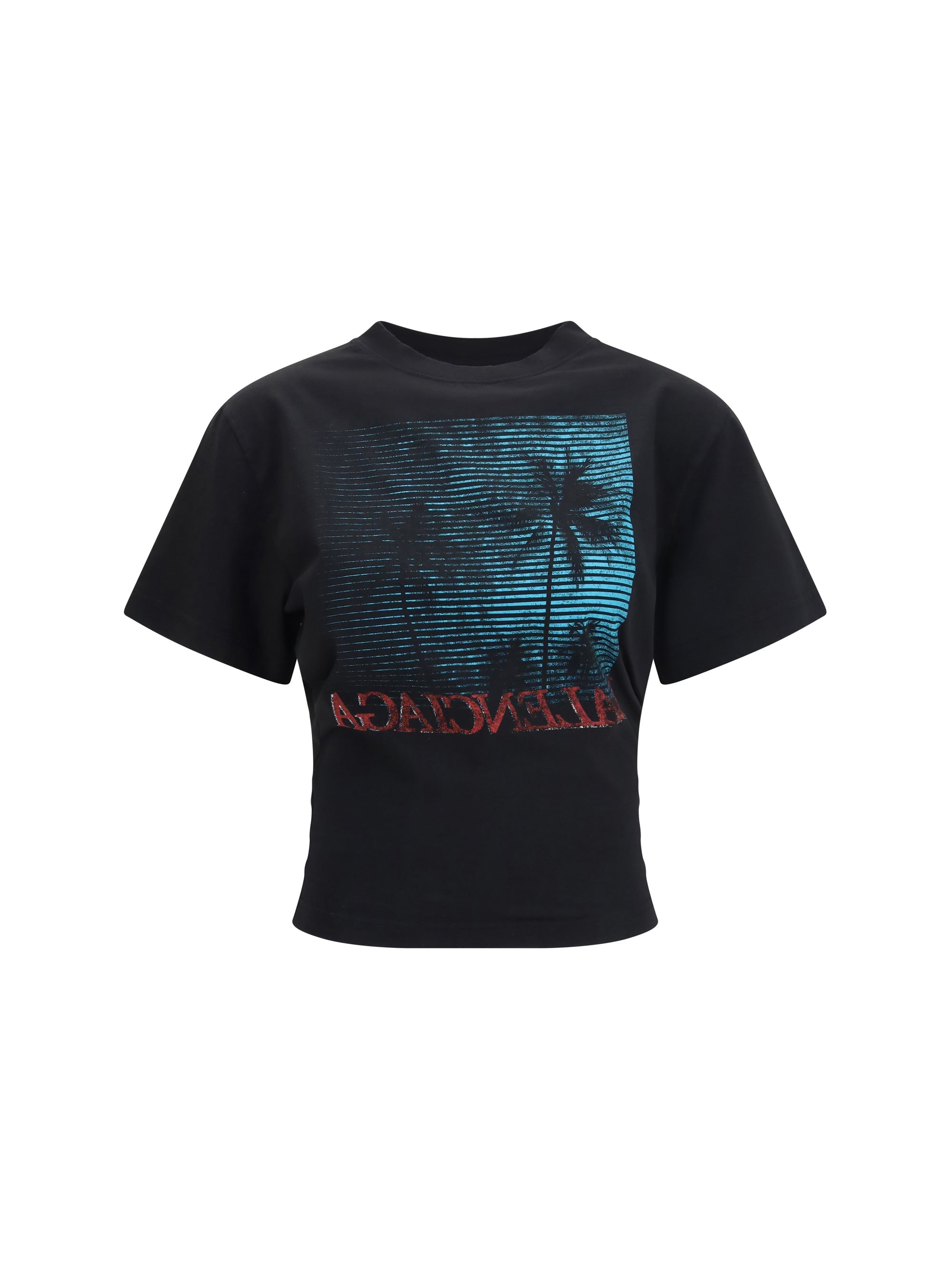 Balenciaga Women Vintage Holiday Cropped T-Shirt