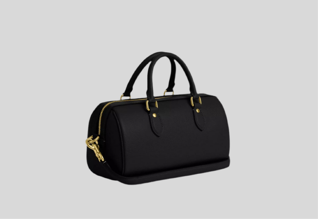 NWT Coach Rowan LONG Satchel Leather Bag In Gold/Black
