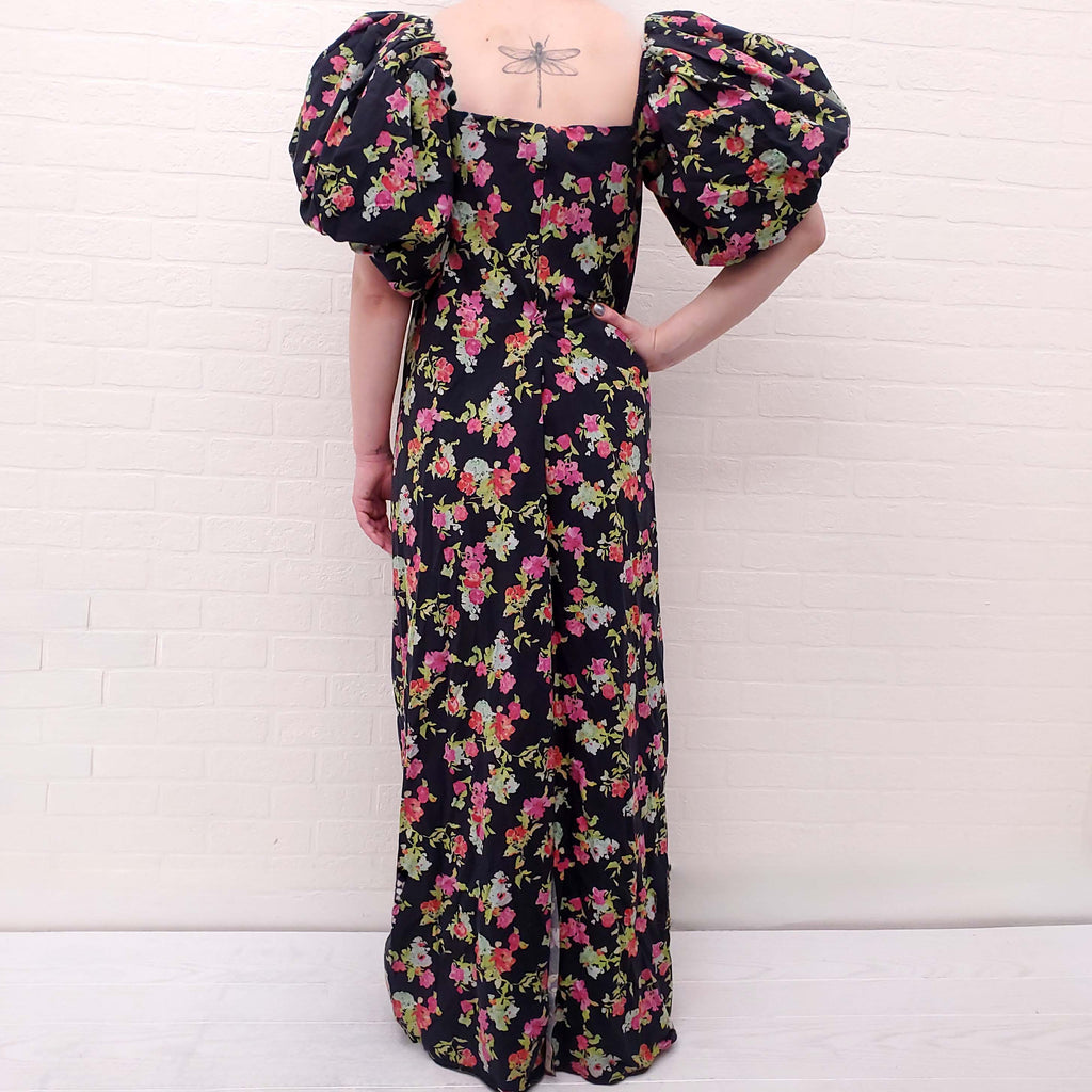 CAROLINE CONSTAS FLORAL BUSTIER DRESS - SIZE M