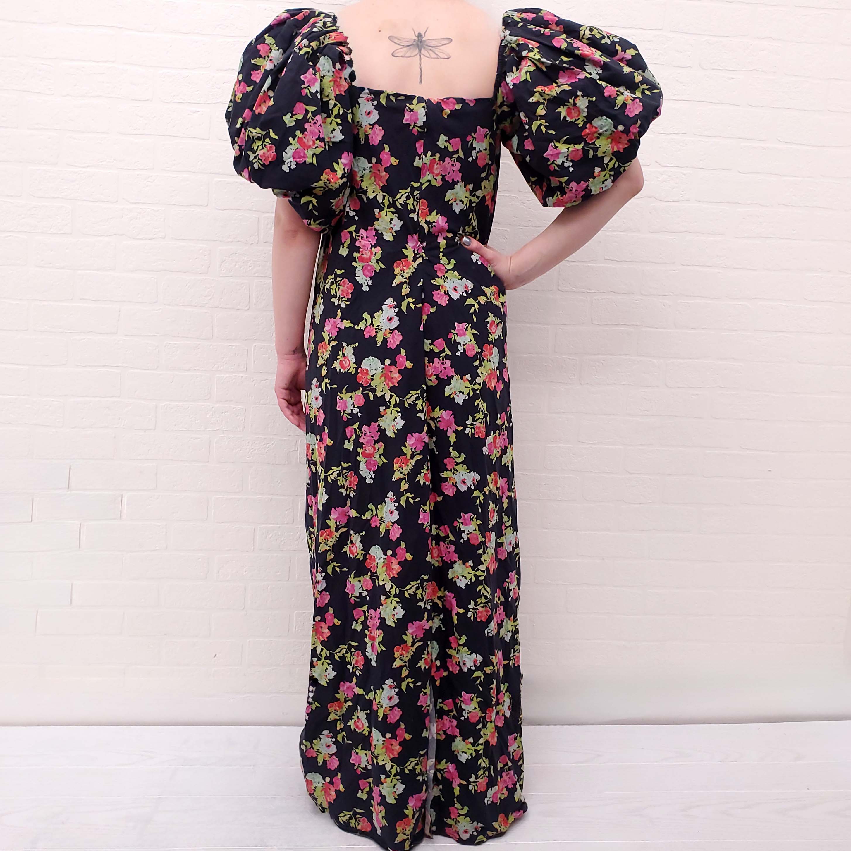 CAROLINE CONSTAS FLORAL BUSTIER DRESS - SIZE M