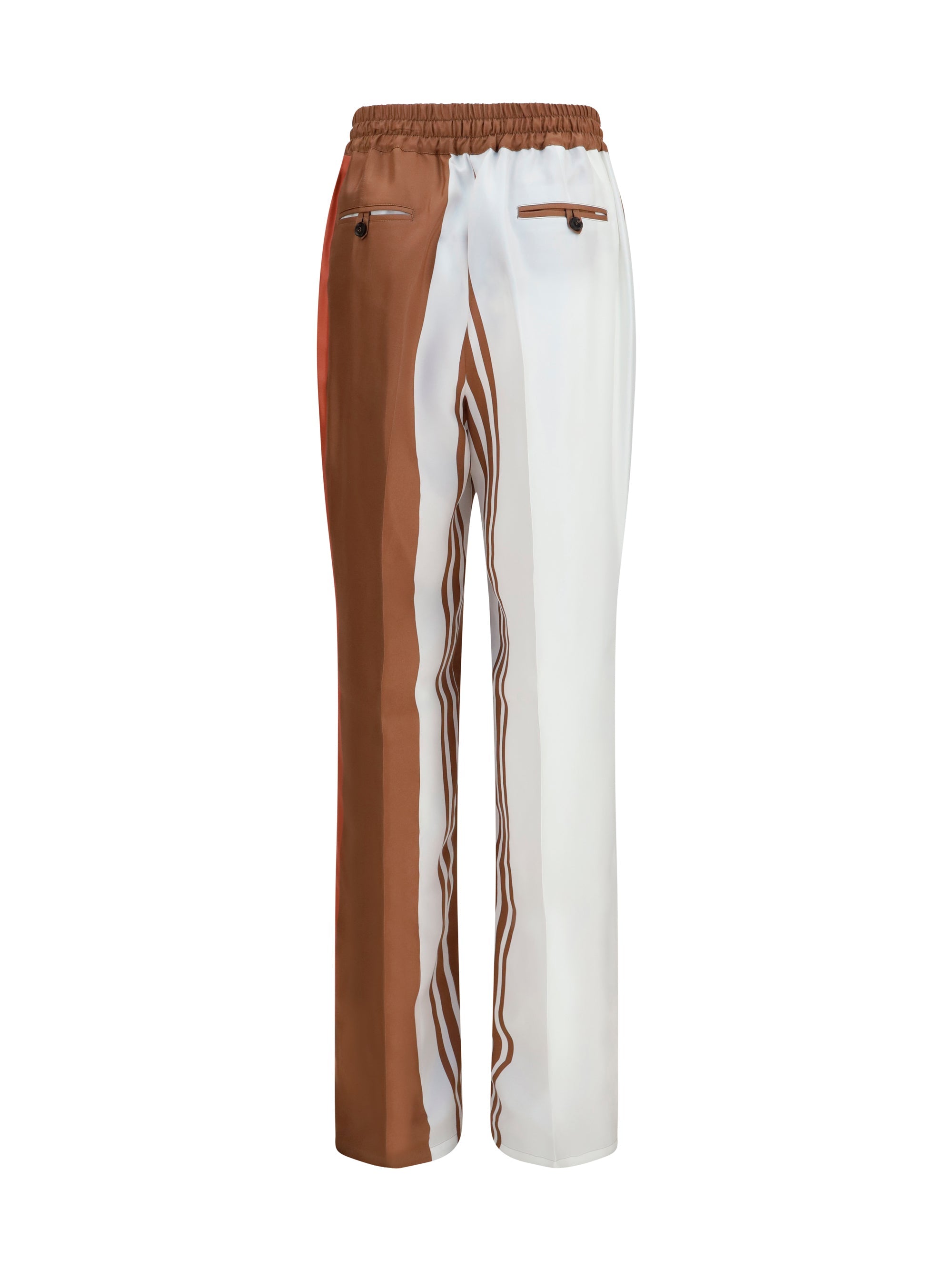 Kiton Women Striped Silk Pants