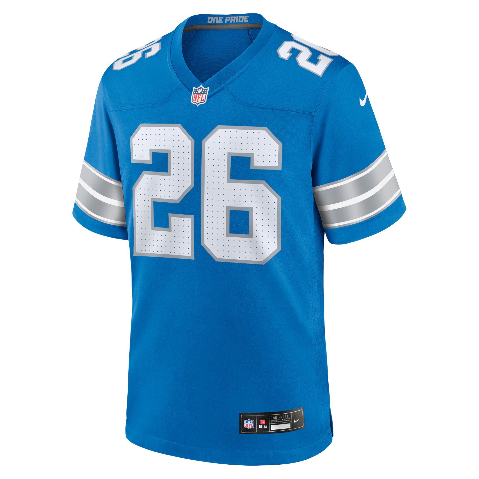 Detroit Lions Tre Flowers Blue Team Game Jersey