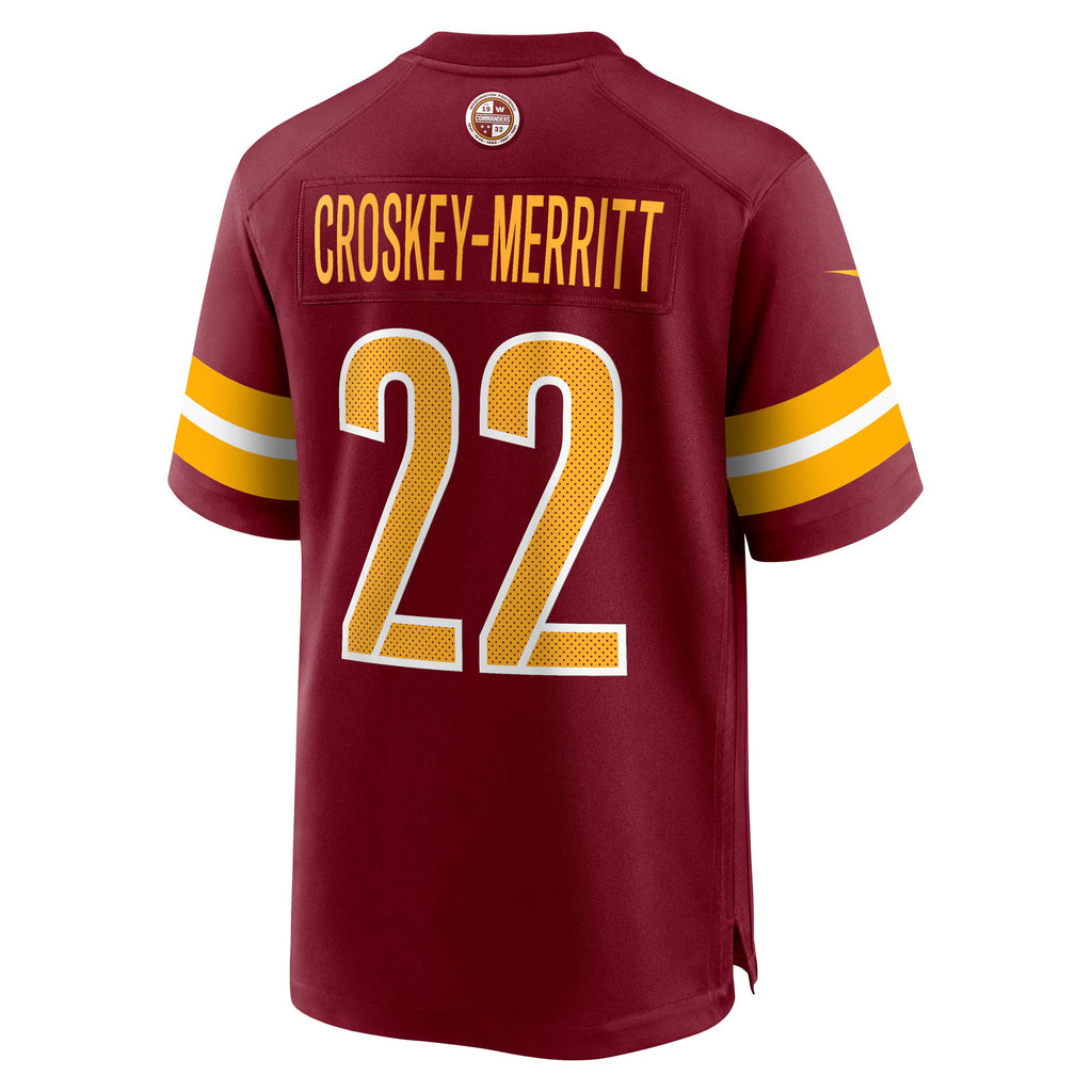 Washington Commanders Jacory Croskey-Merritt Burgundy Team Game Jersey
