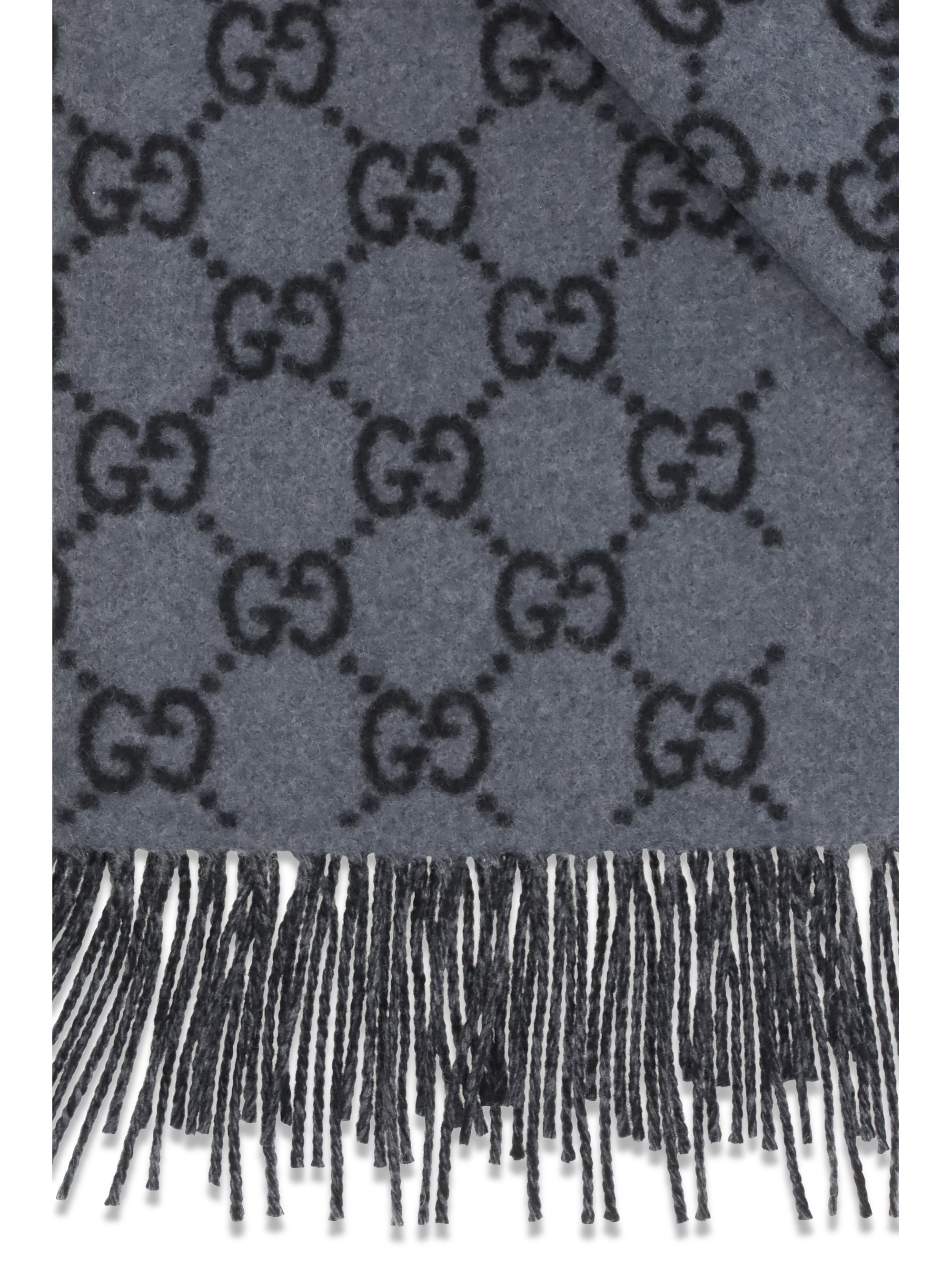 Gucci Men Gg Cashmere Scarf