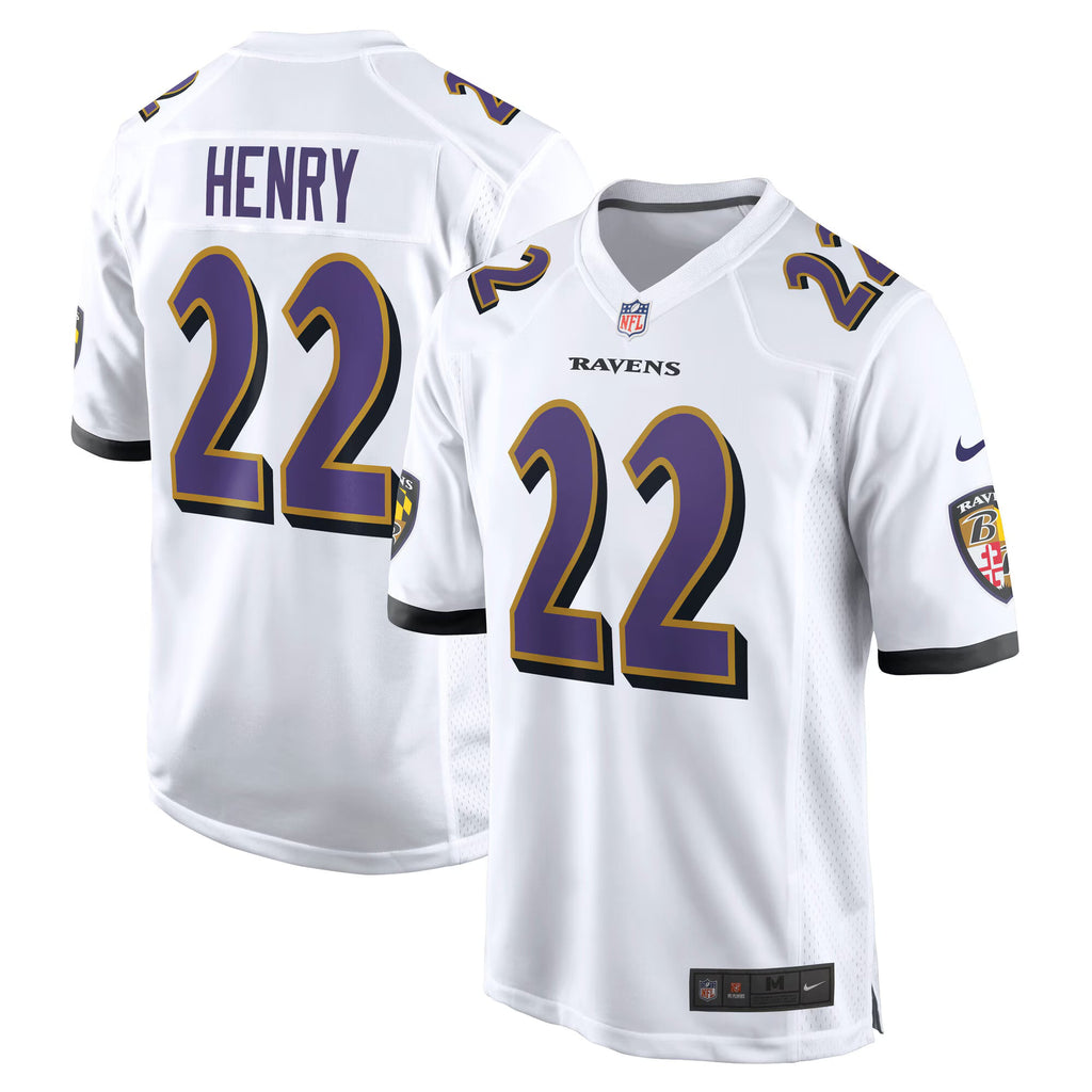 Baltimore Ravens Derrick Henry White White Game Jersey