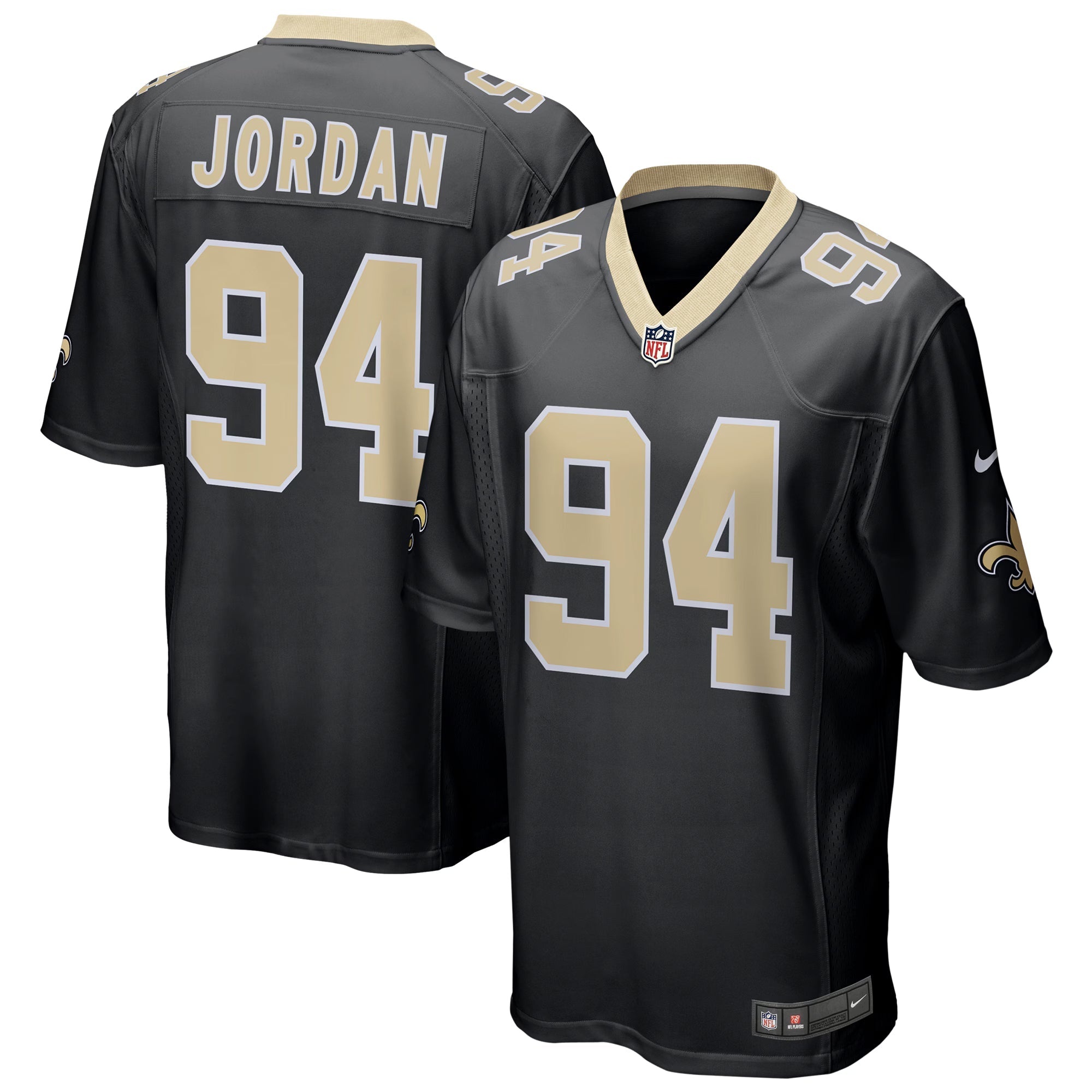 New Orleans Saints Cameron Jordan Black Game Jersey