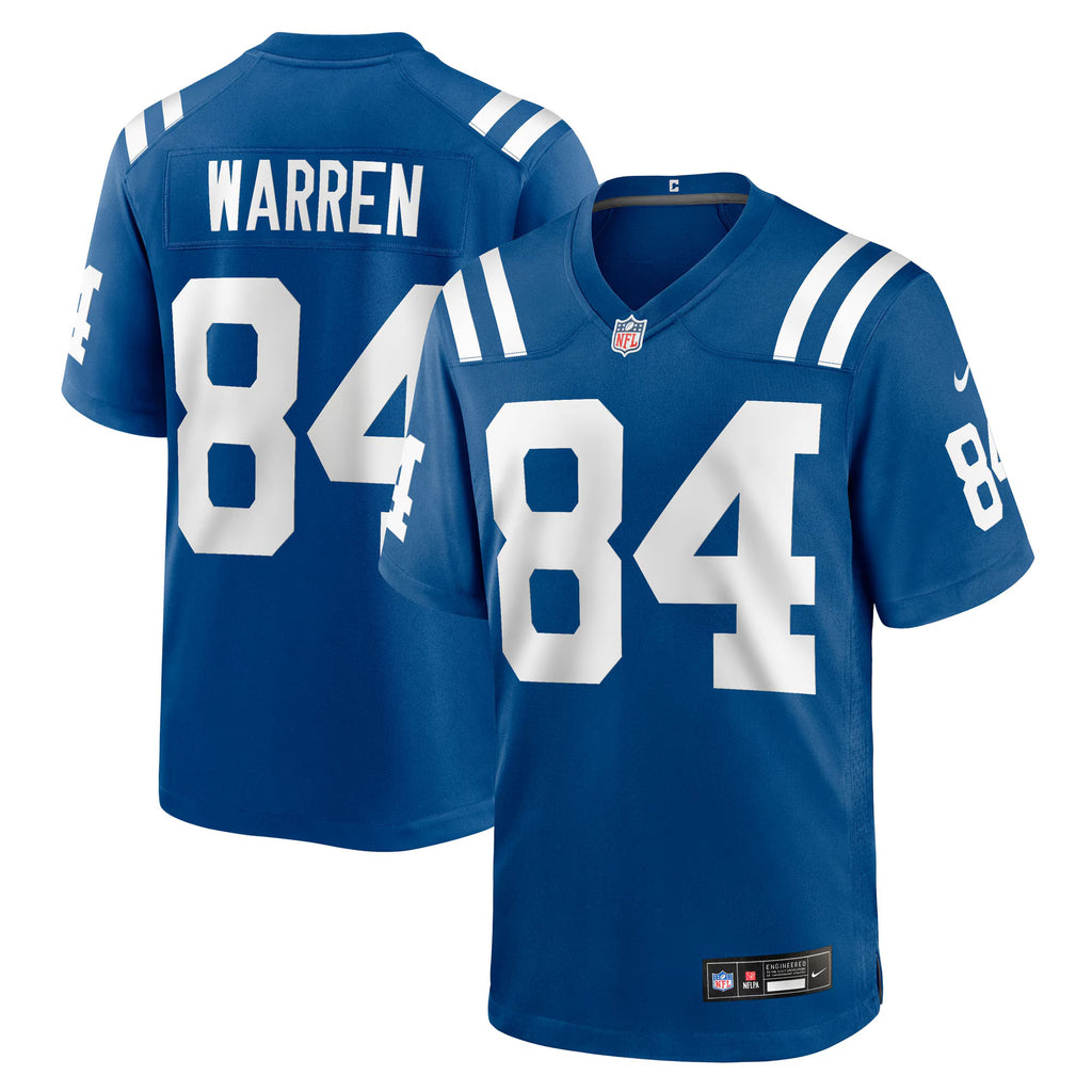 Indianapolis Colts Tyler Warren Royal 2025 NFL Draft First Round Pick Game Jersey