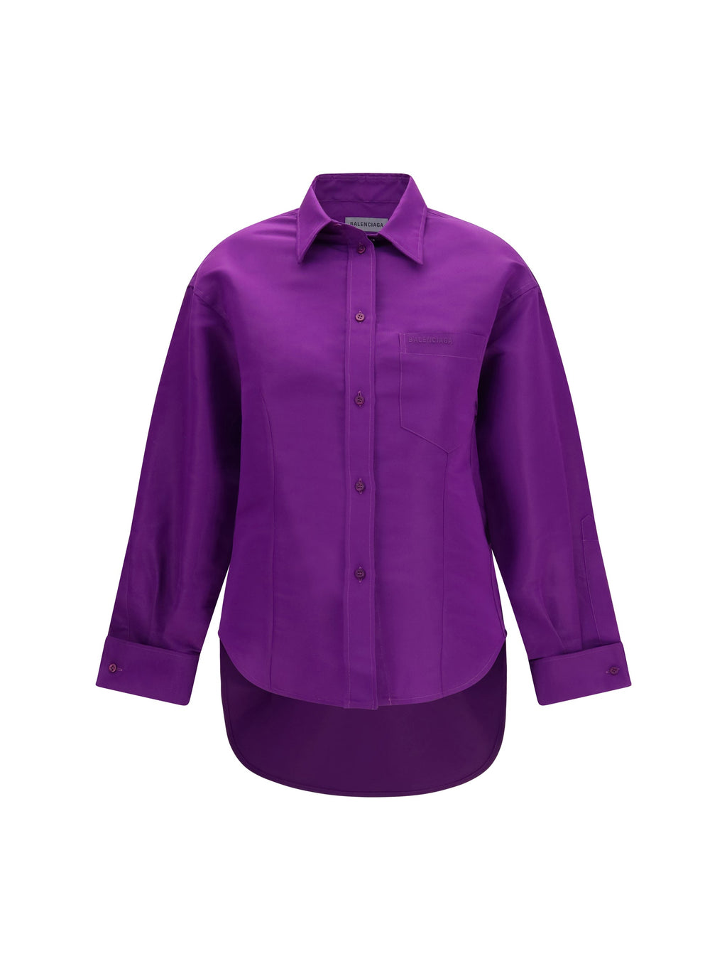 Balenciaga Women Asymmetric Cotton Shirt