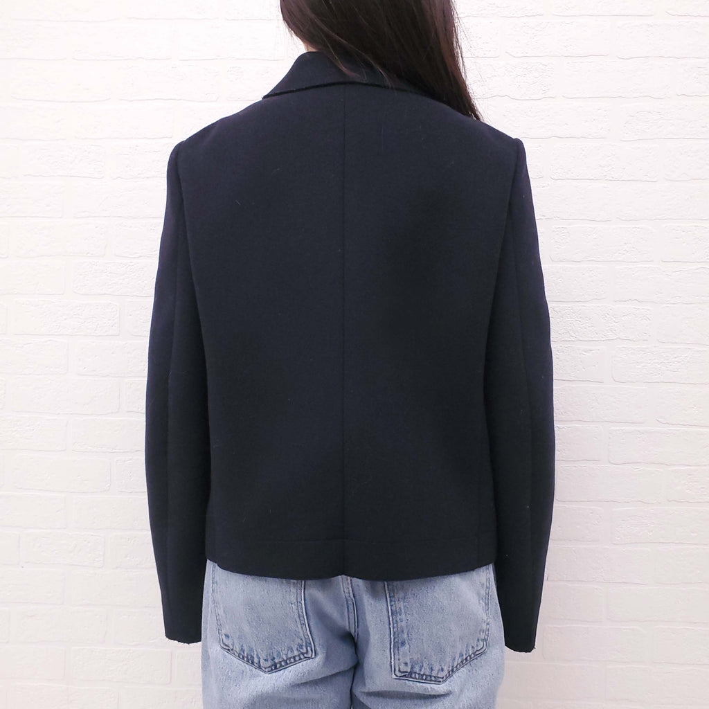 CÉDRIC CHARLIER NAVY COAT - SIZE 14