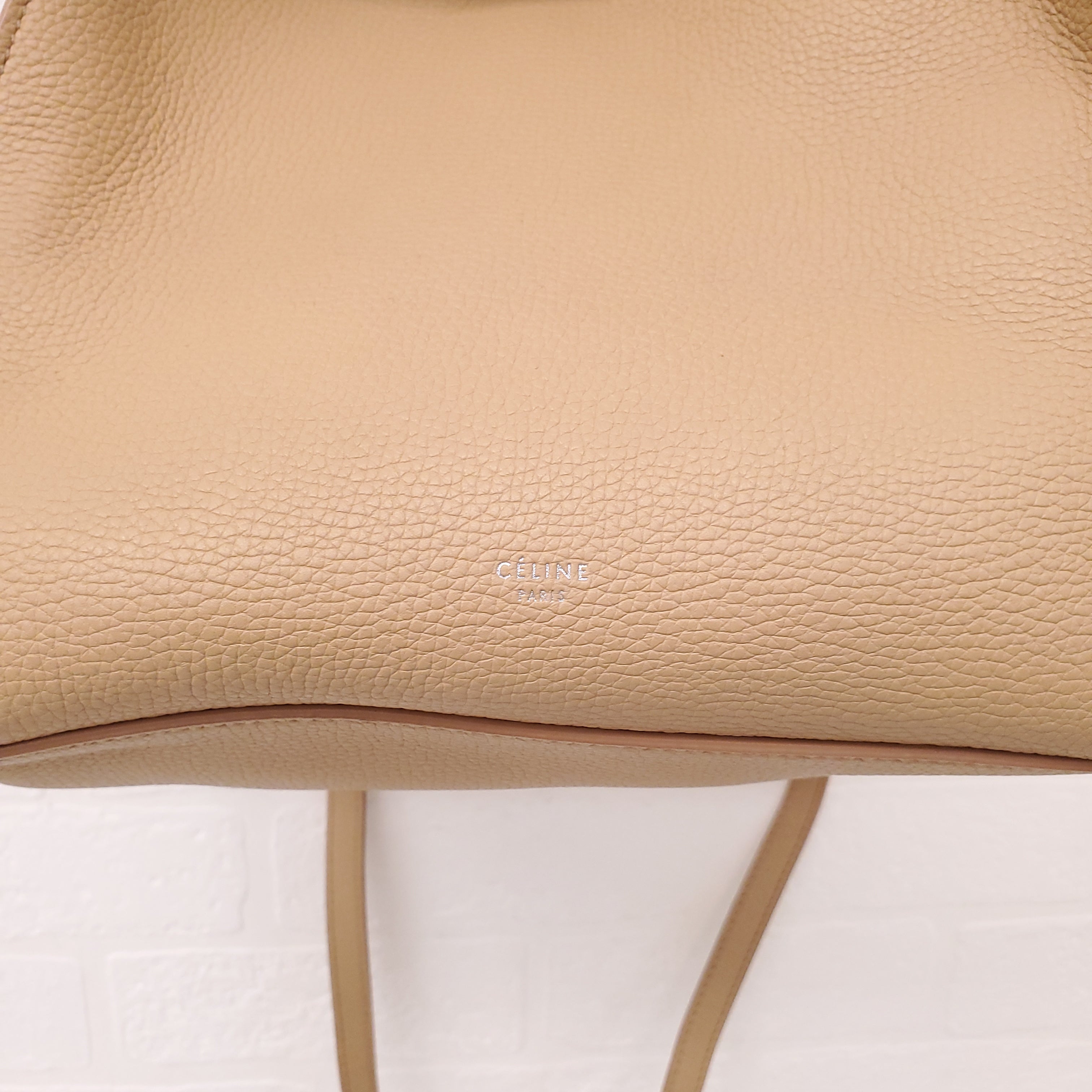CELINE BEIGE LEATHER SMALL BIG CROSSBODY BAG