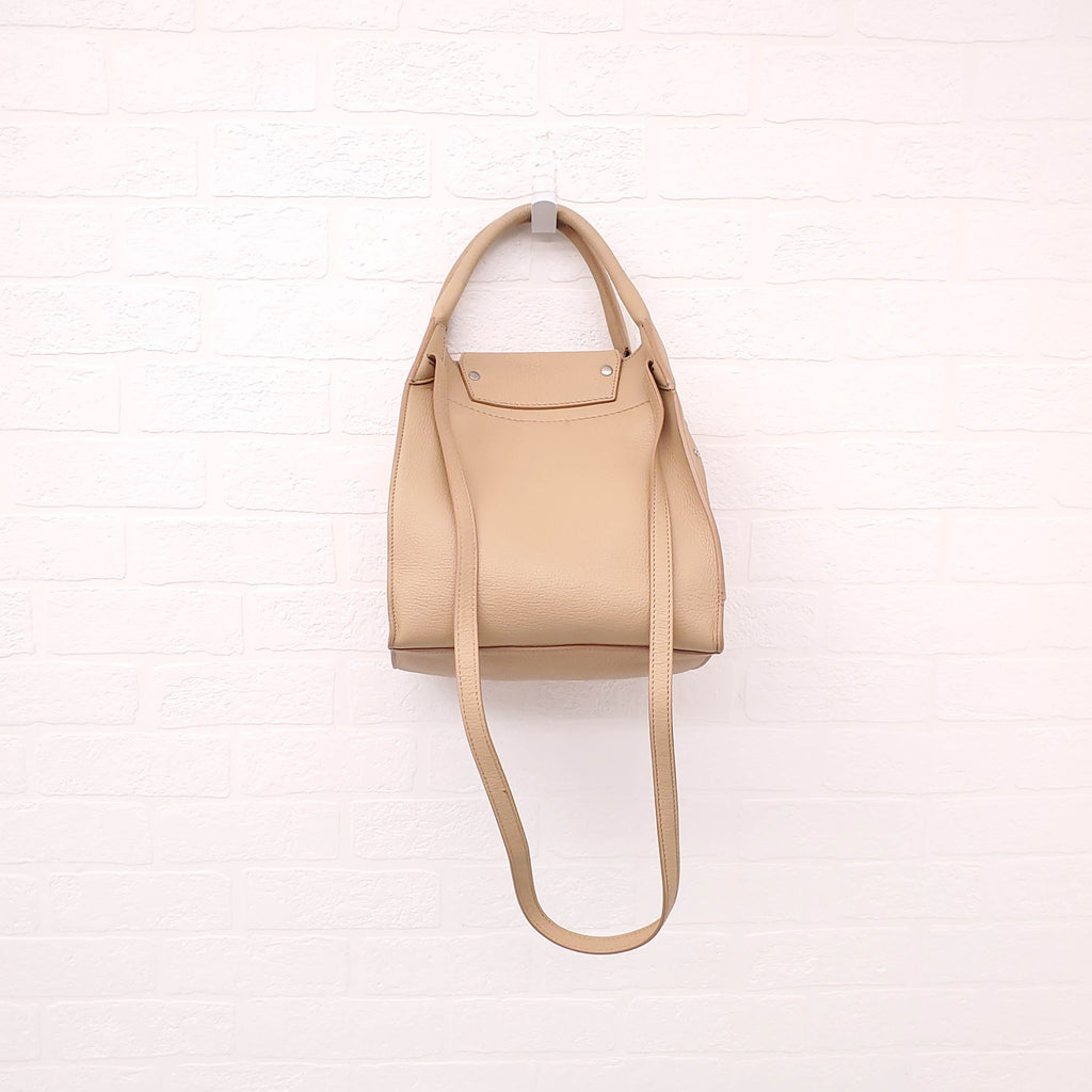 CELINE BEIGE LEATHER SMALL BIG CROSSBODY BAG