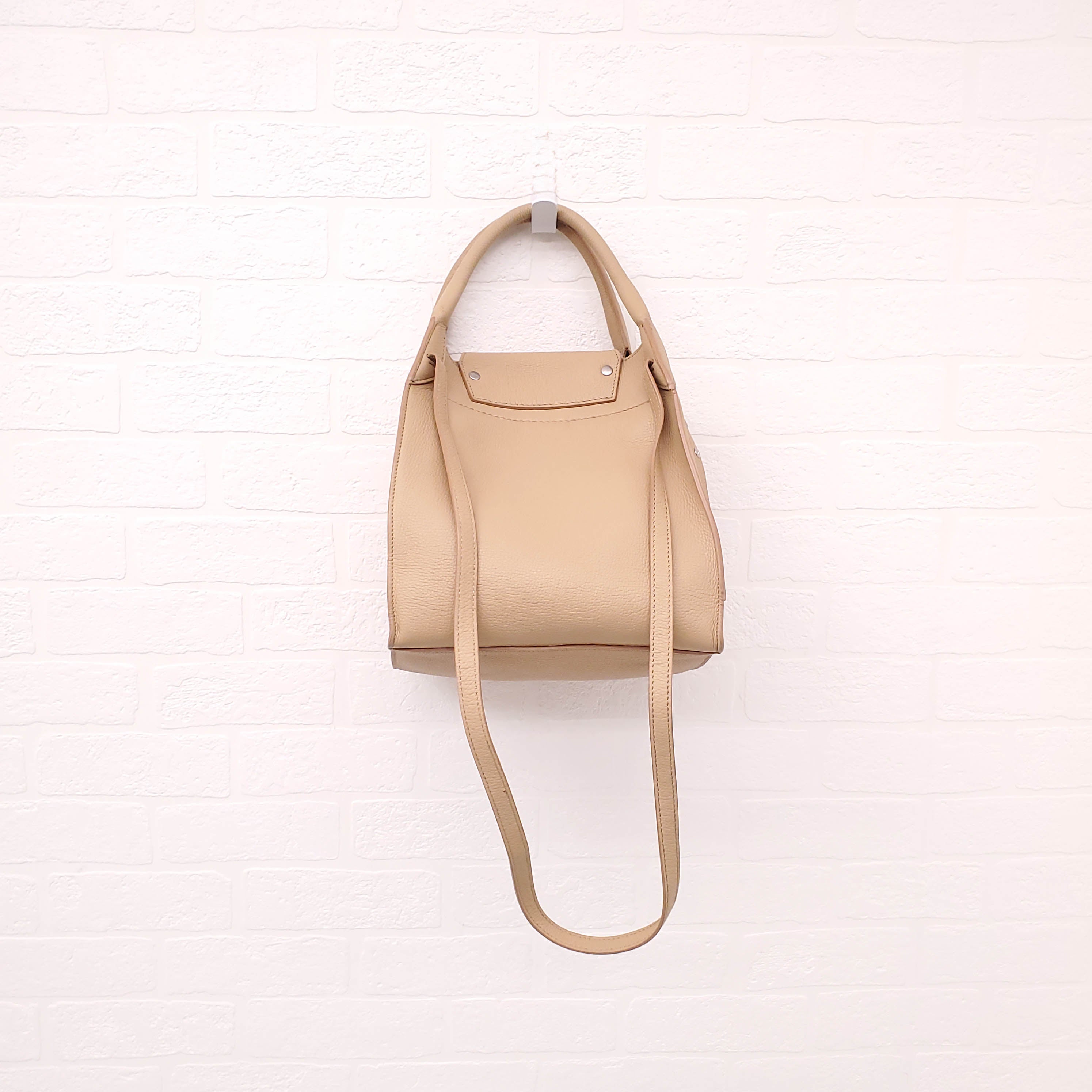 CELINE BEIGE LEATHER SMALL BIG CROSSBODY BAG