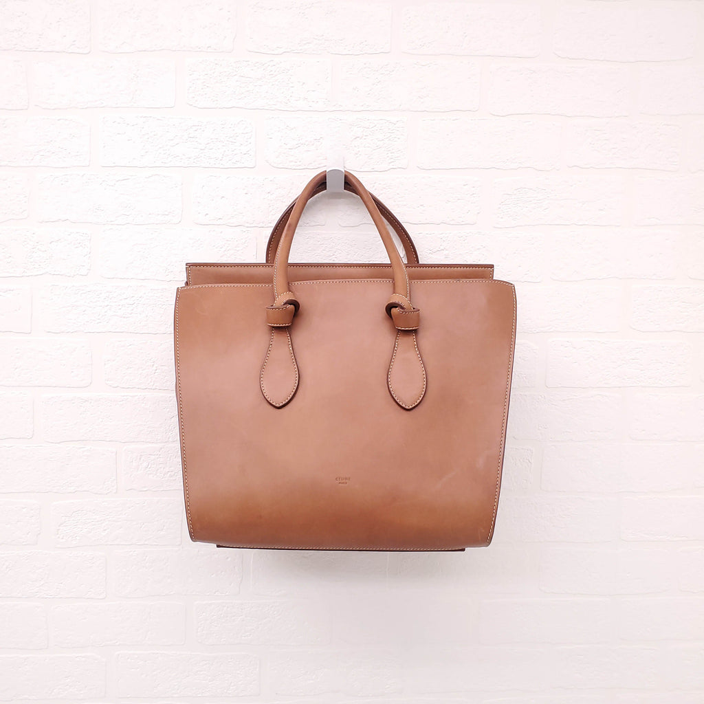 CELINE TAN KNOT TOTE