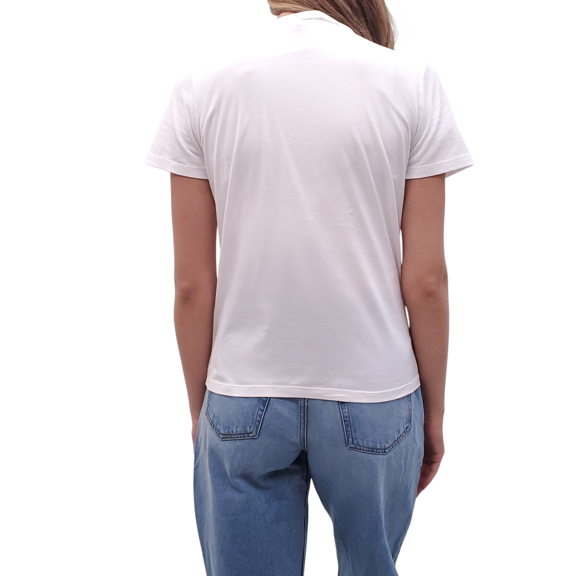 CELINE WHITE LOGO T-SHIRT - SIZE XS