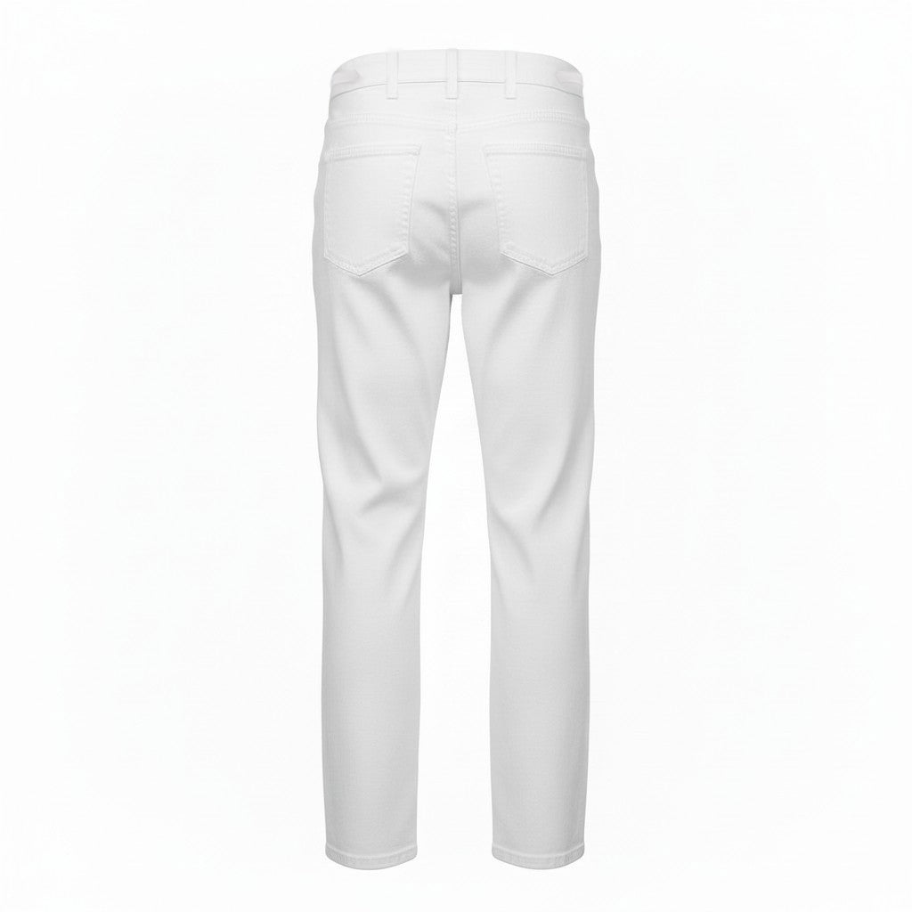 CELINE WHITE STRAIGHT LEG TRIOMPHE JEANS - SIZE 24